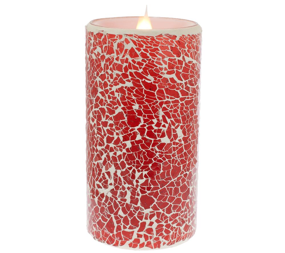 Solare Mosaic 6" Flameless Candle with MultiHue Flame Technology
