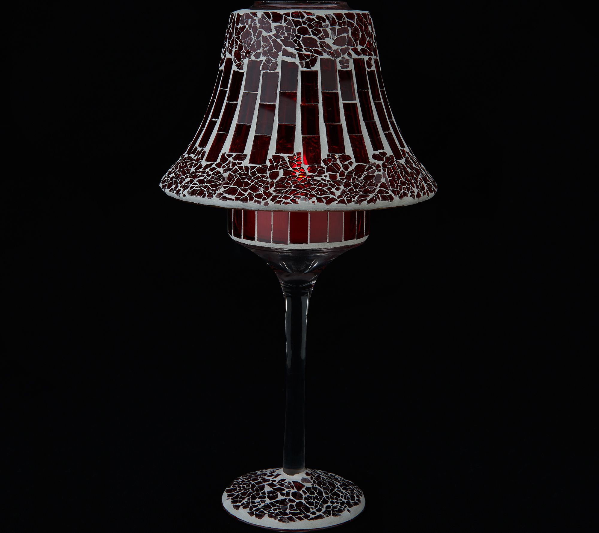 Mosaic Glass Tile Lamp with Tealight by Valerie