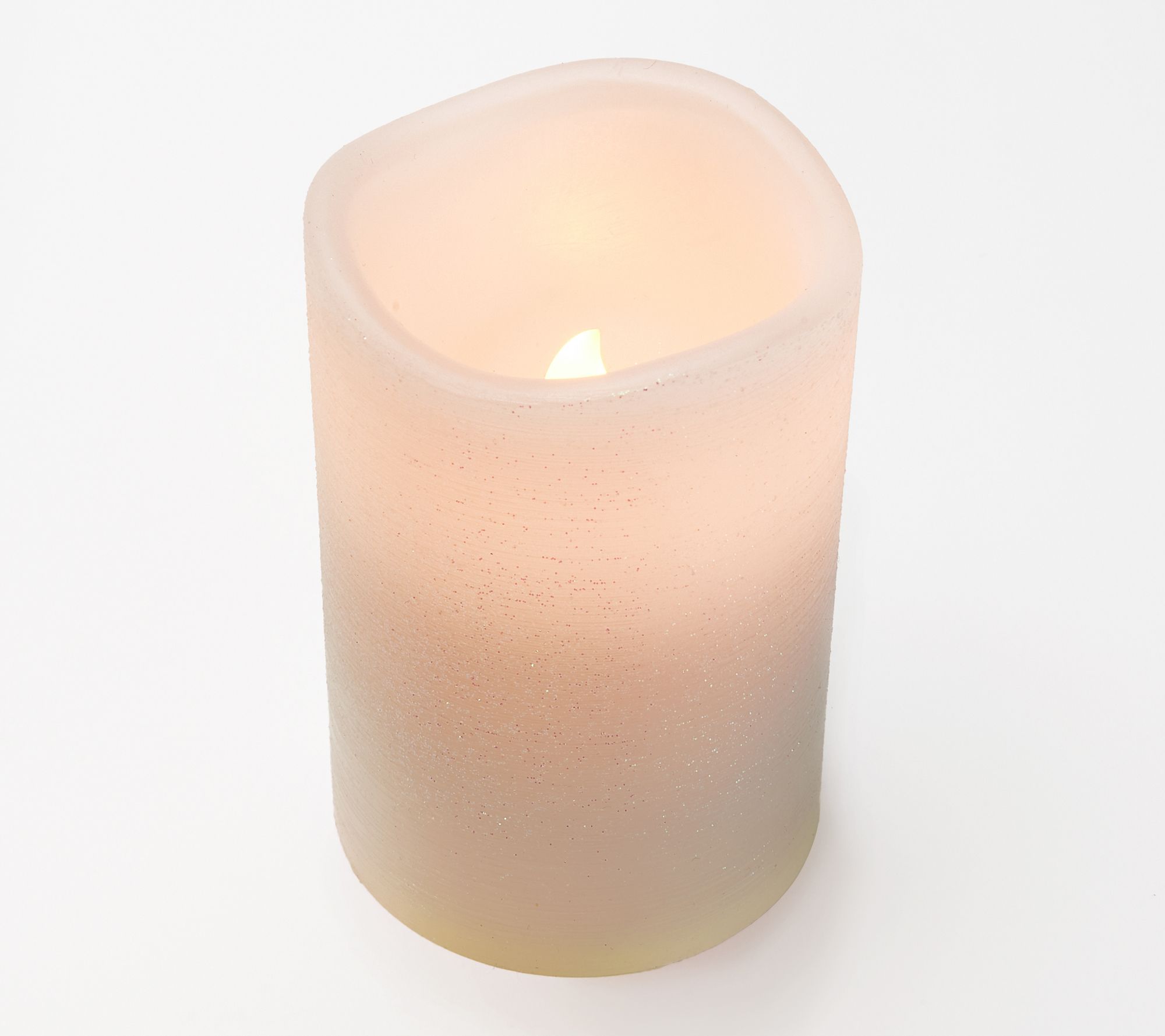 Lightscapes Flameless Candle with Crackle Sphere Candle Holder