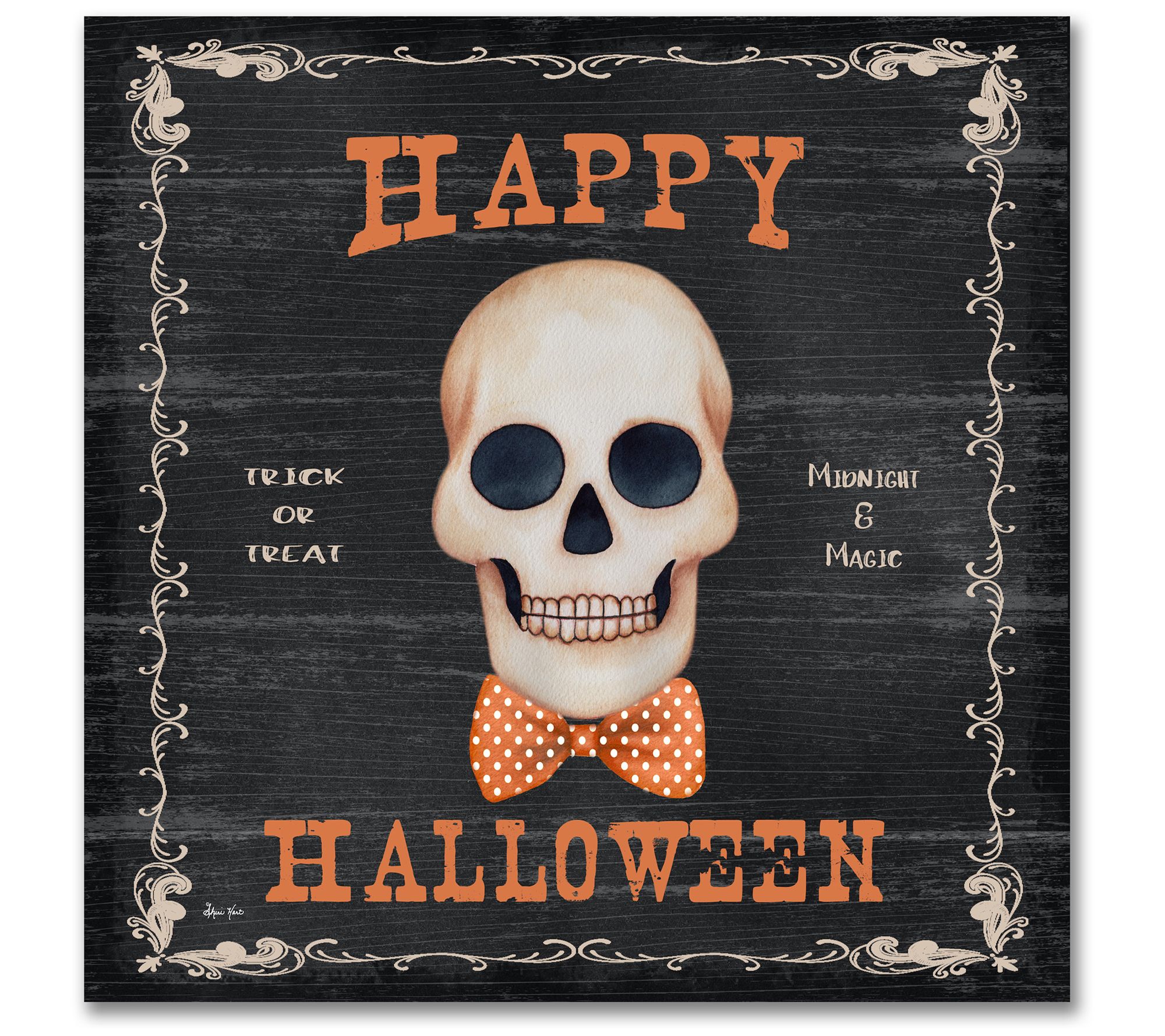 Courtside Market Halloween vintage sign 16x16 C anvas Wall Art
