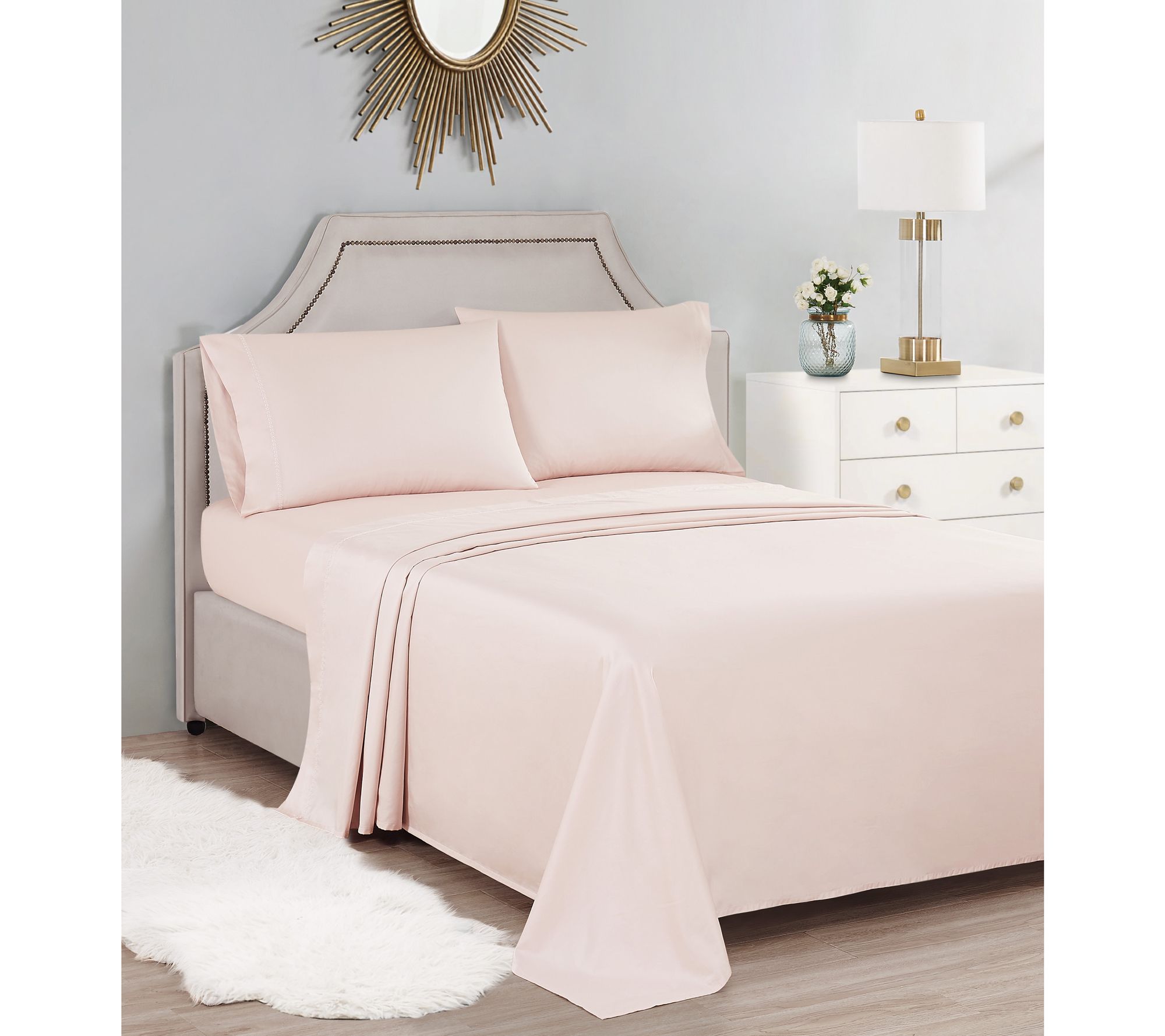 Badgley Mischka Home 400TC Sateen King Pillowca se Pair