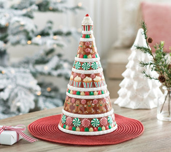 HomeWorx by Slatkin & Co. 14oz Ceramic Gingerbread Tree Candle