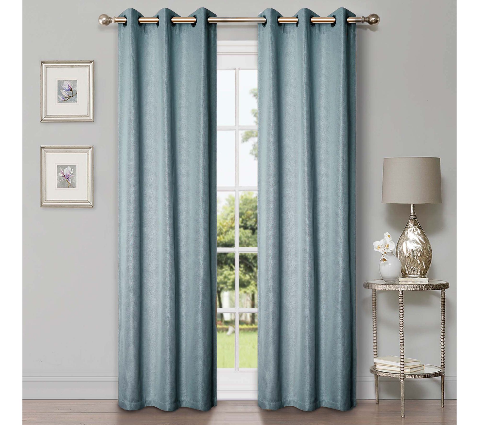 Superior Linen Modern Blackout 2-Piece Curtain Set, 42" x 96"