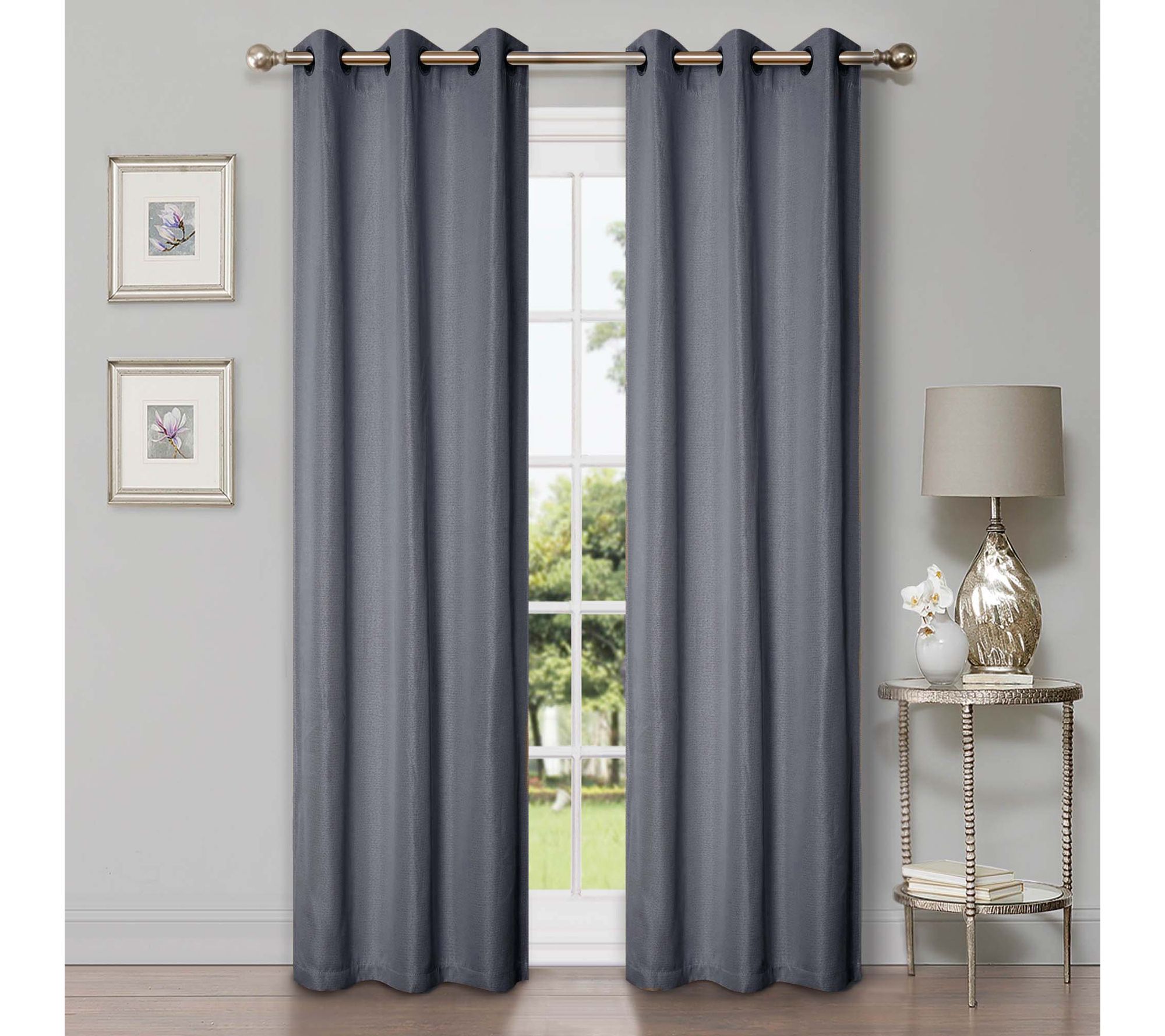 Superior Linen Modern Blackout 2-Piece Curtain Set, 42" x 96"