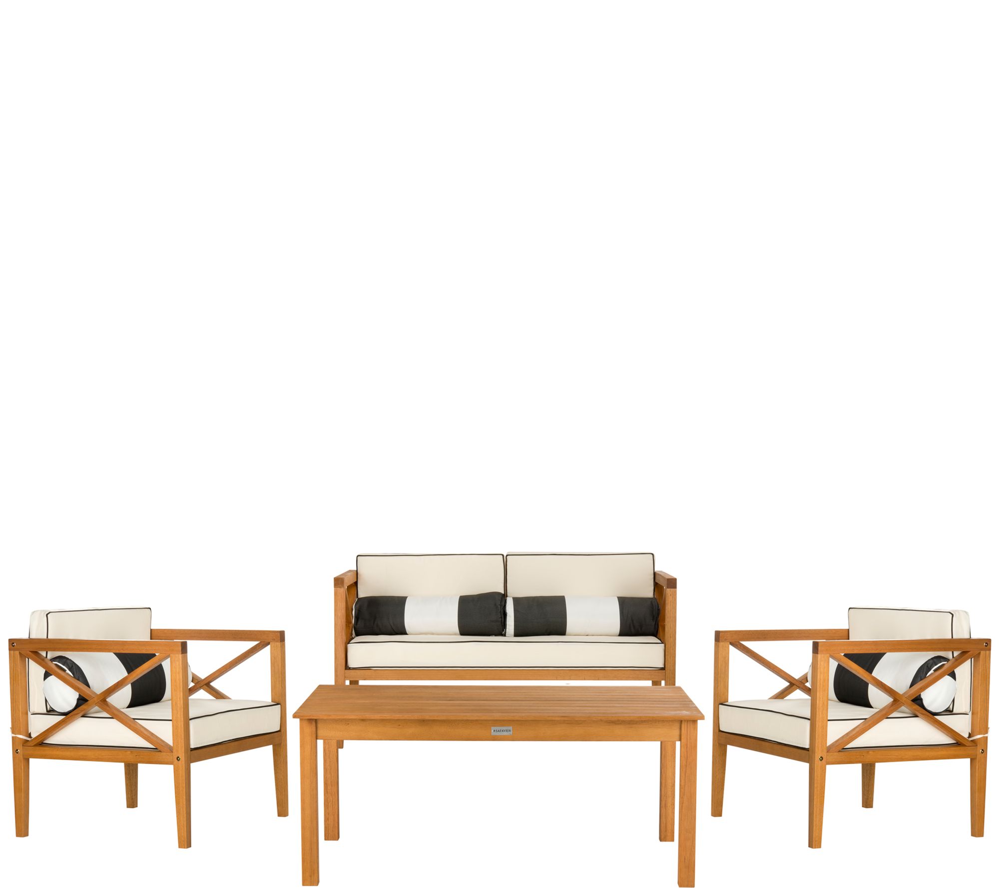 Nunzio 4-Pc Outdoor Patio Set w/Accent Pillows by Valerie