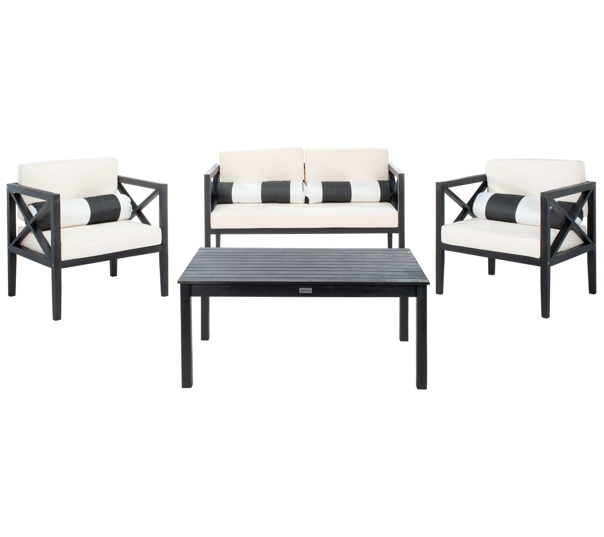 Nunzio 4-Pc Outdoor Patio Set w/Accent Pillows by Valerie