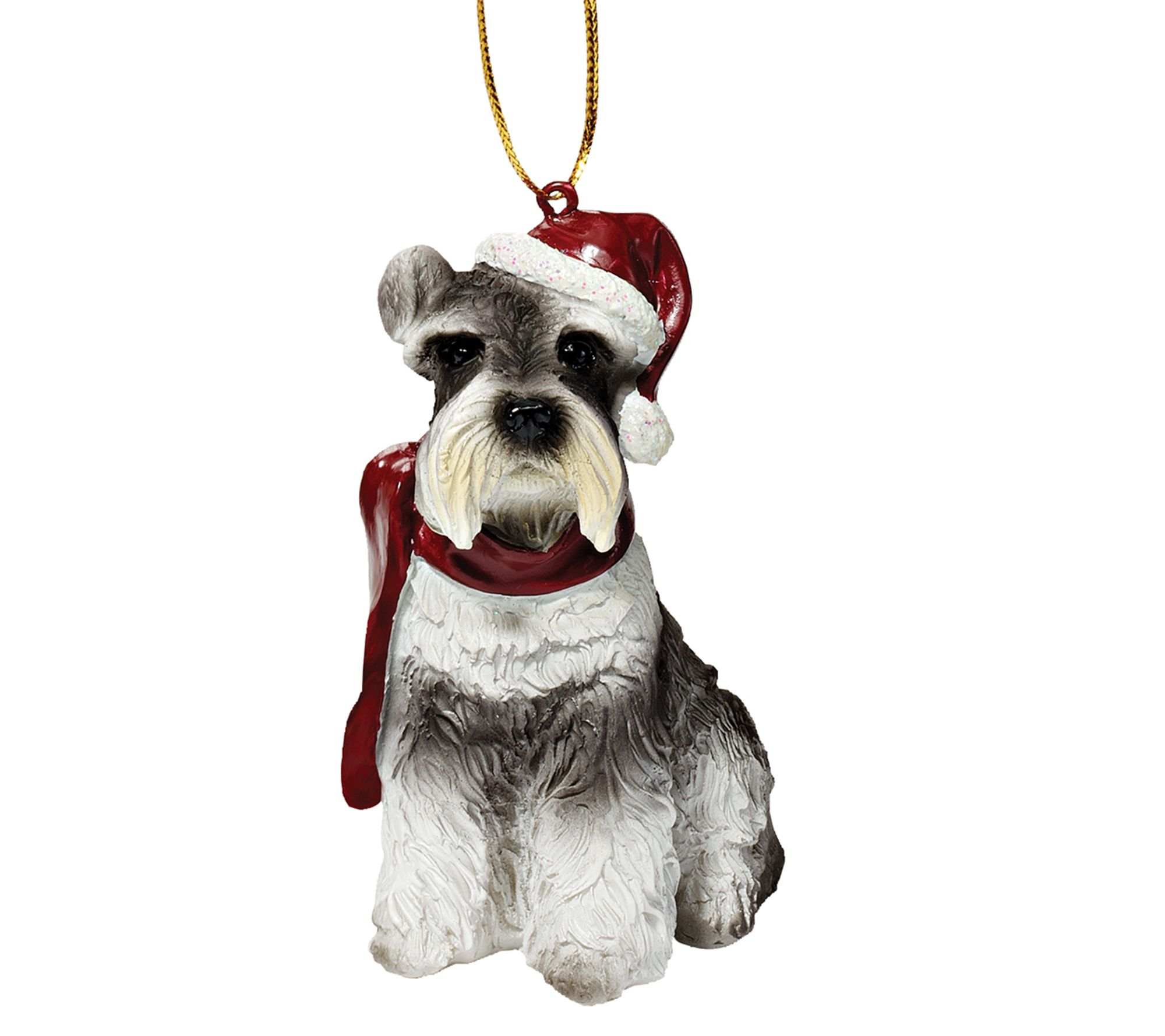 Design Toscano Holiday Mini Schnauzer Dog Ornament - QVC.com