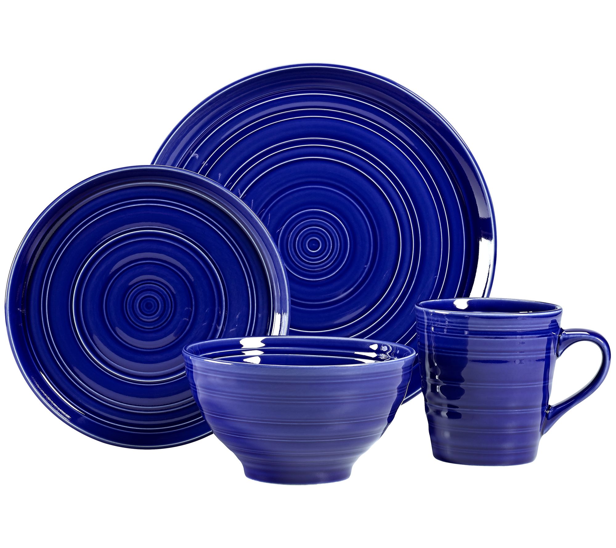 Overandback Rings 16-pc Dinnerware Set, Servicefor 4