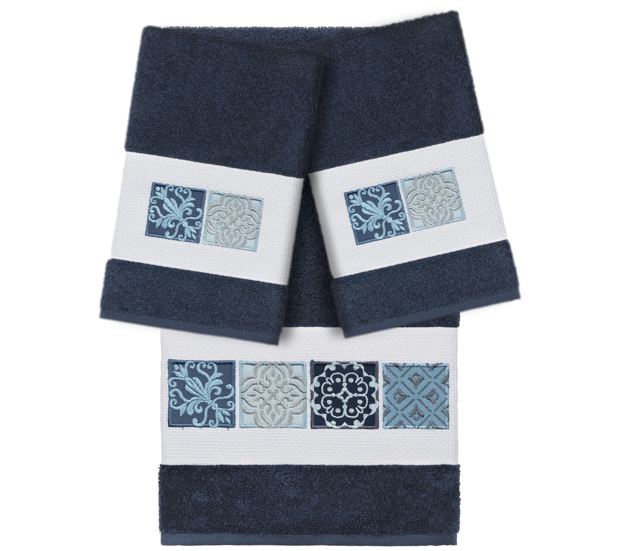 Linum Home Textiles Vivian 3pc Embellished Towel Set