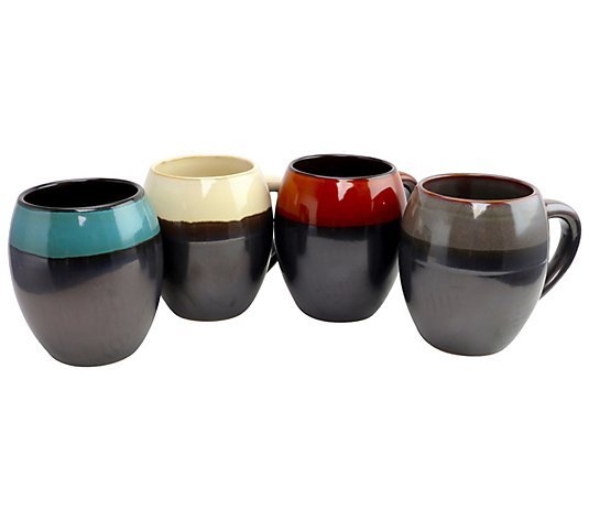 Gibson Home Soroca 4 Piece 19.5 oz Mug Set in Assorted Colors