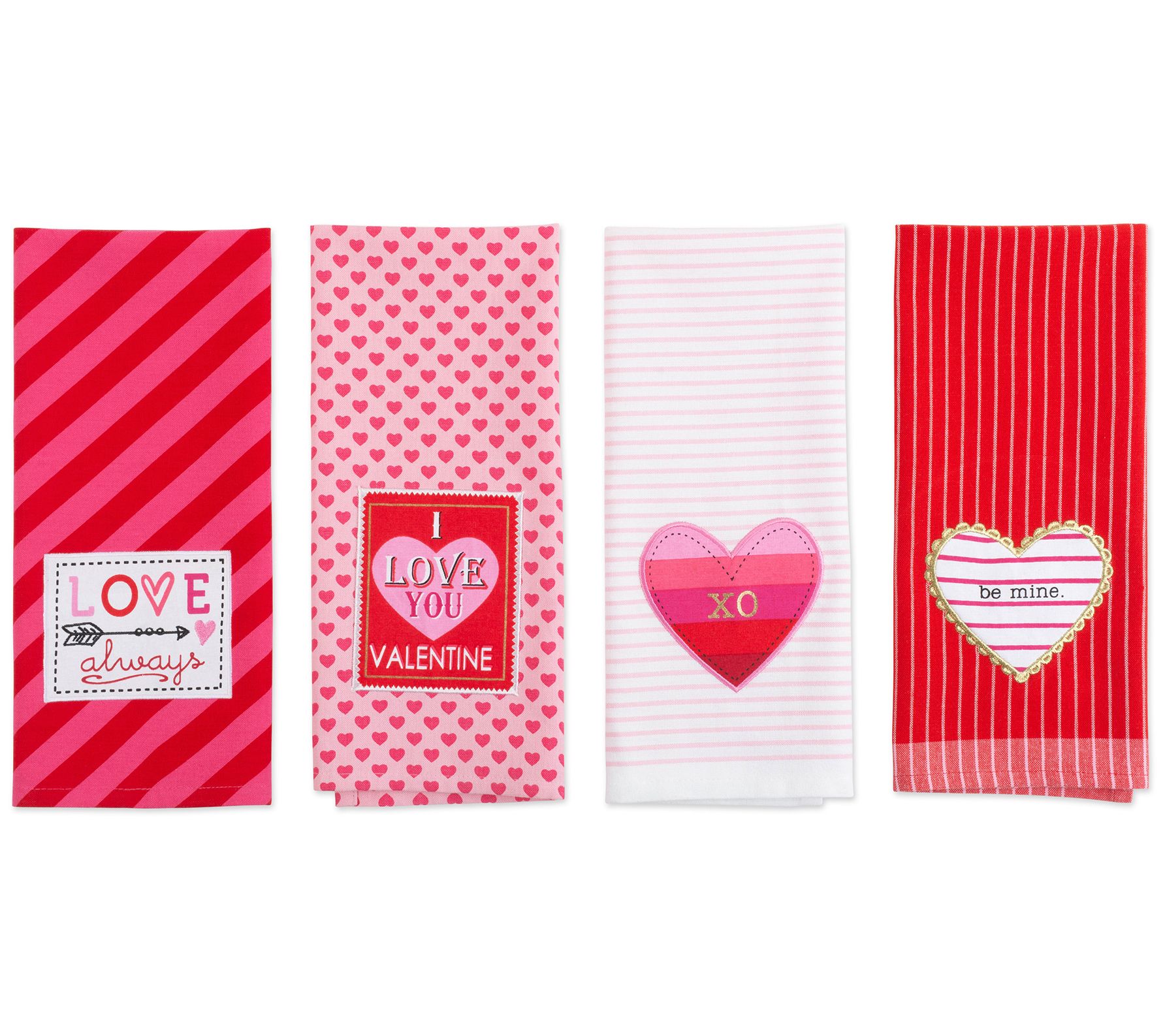 Design Imports 4-Pack Assorted Valentine's Kitchen Towel Set - QVC.com