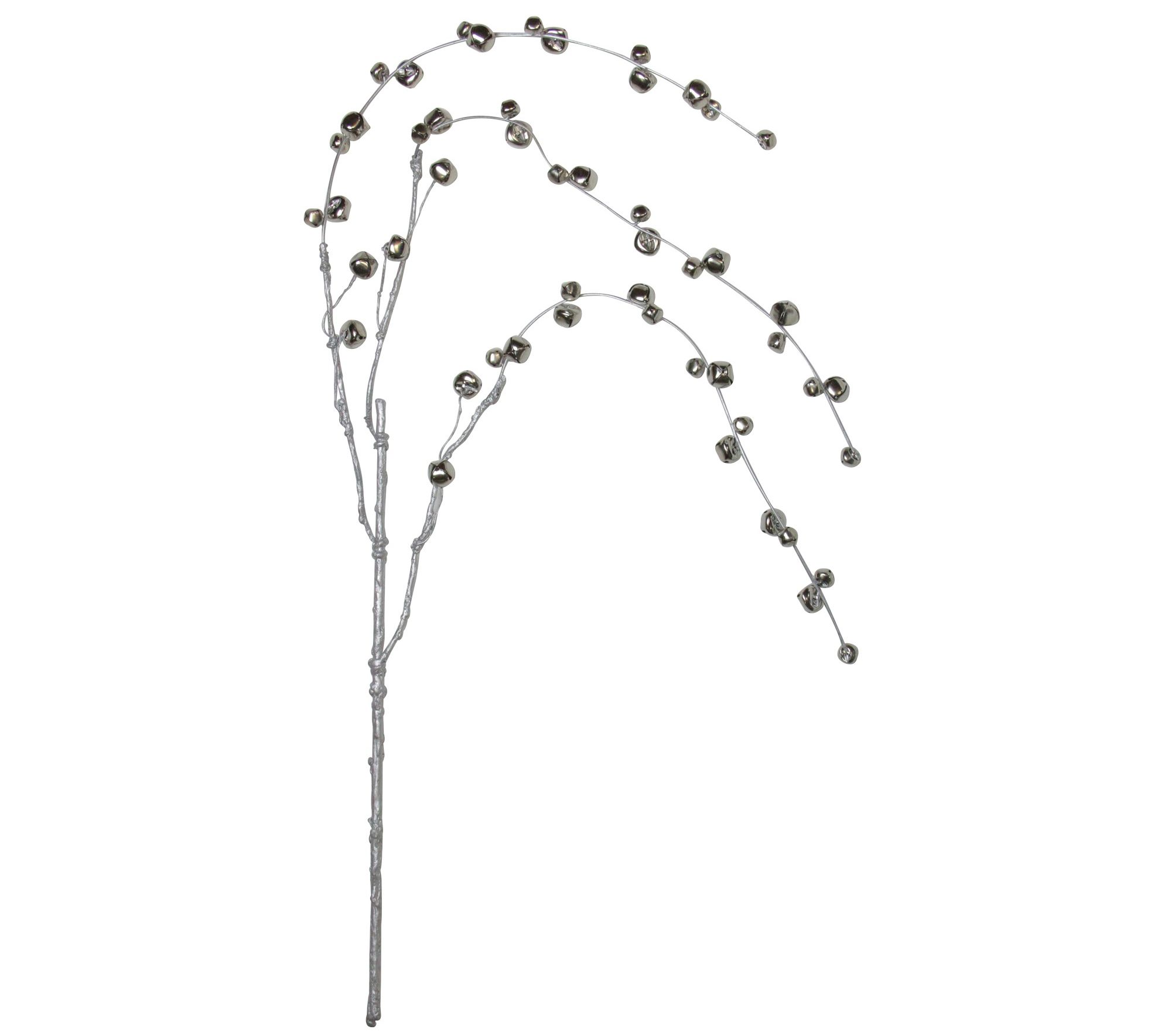 Northlight 41" Silver Hanging Jingle Bell Artificial Spray