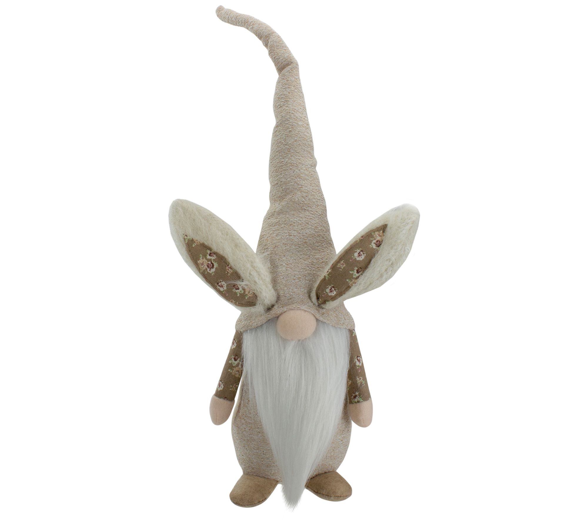 Northlight 20" Floral Standing Gnome Figure w/Bunny Ears