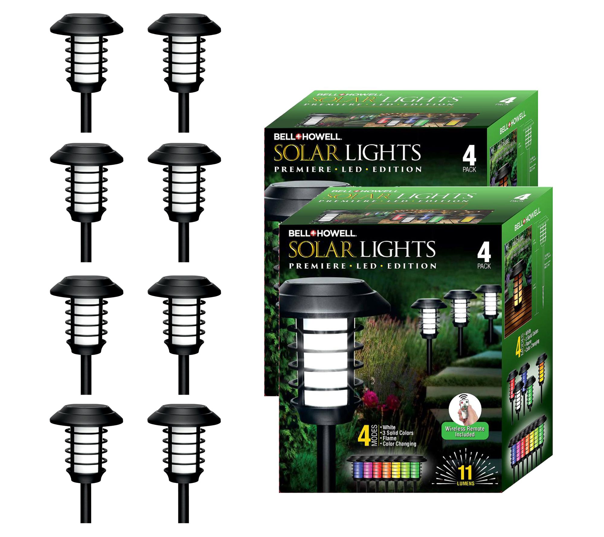 Bell + Howell Color Changing Solar Powered Pathay Lights 8 pk