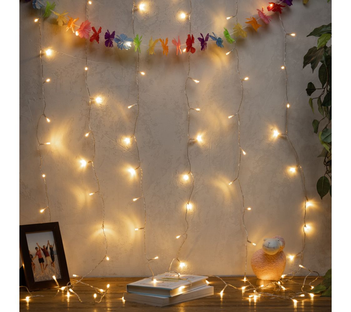 Firecracker Fairy Curtain Lights with 108 Lightby Gerson Co