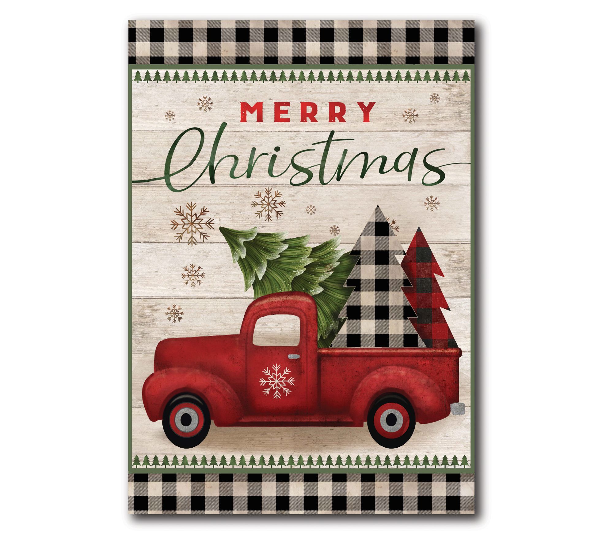 Courtside Market Red Truck Merry Christmas 12x1 8 Canvas Art