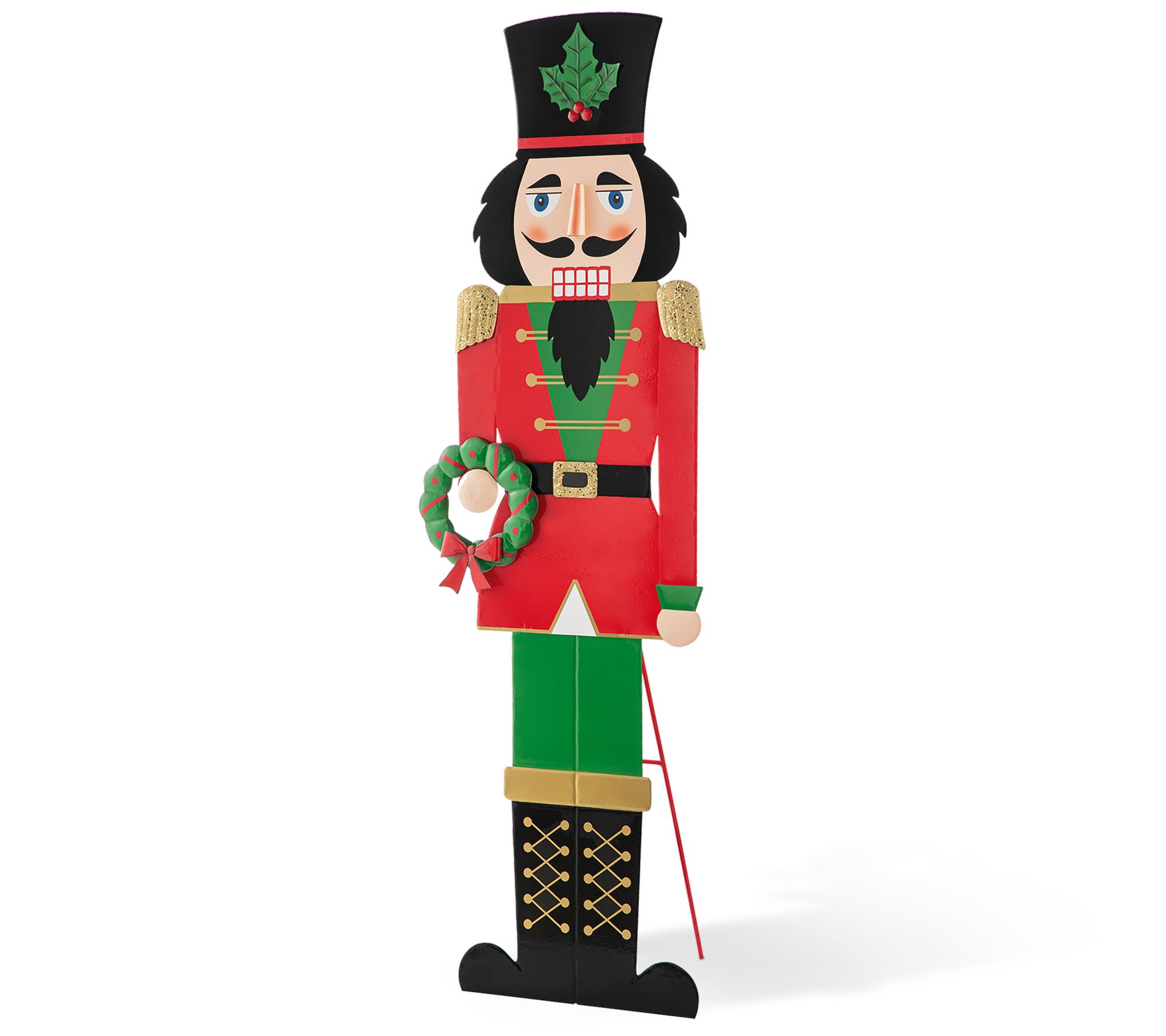 Glitzhome 60" Metal Nutcracker Porch Sign Decor
