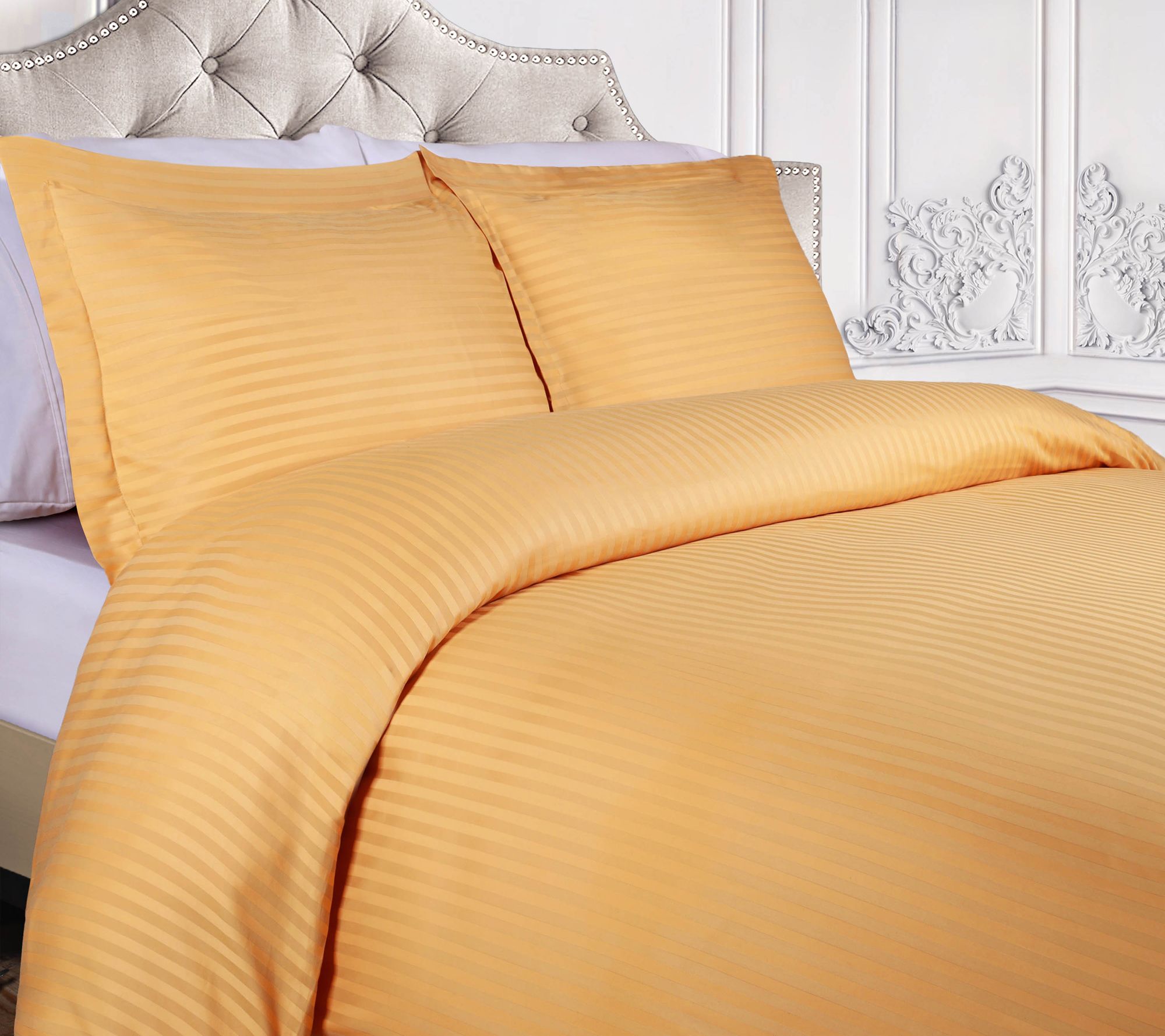 Superior 300TC Egyptian Cotton Stripe Duvet Set, King/Cal.Kin