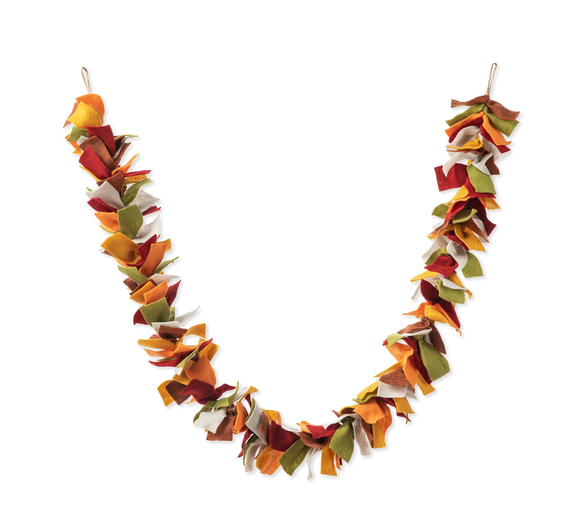 Glitzhome 6'L Fall Multi Color Felt Garland
