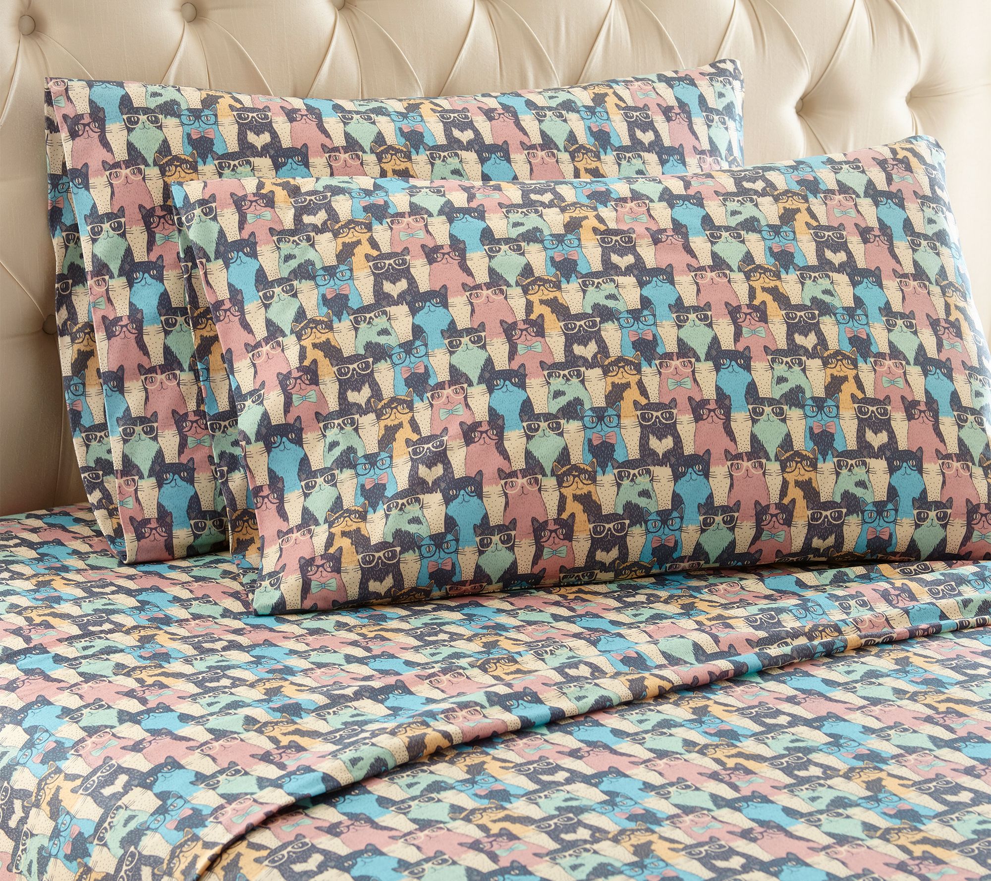 Shavel Twin XL Micro Flannel Printed Deep-Pocket Sheet Set