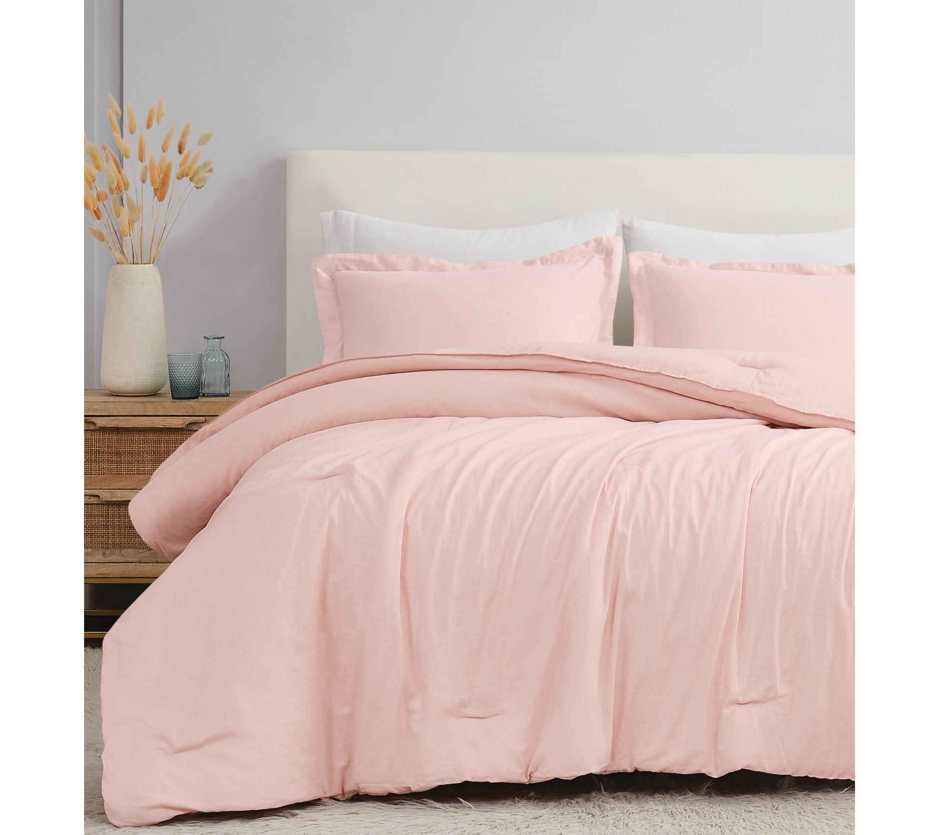 Brooklyn Loom Flax Linen King 3-Piece ComforterSet