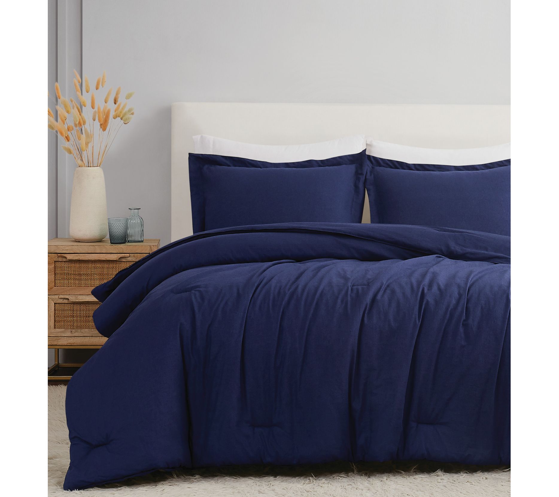 Brooklyn Loom Flax Linen King 3-Piece ComforterSet