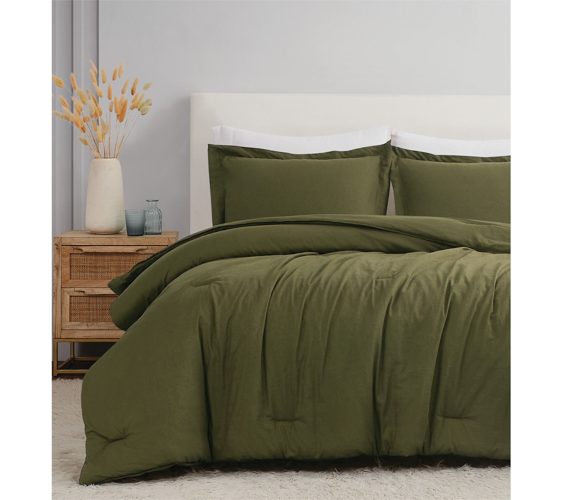 Brooklyn Loom Flax Linen King 3-Piece ComforterSet
