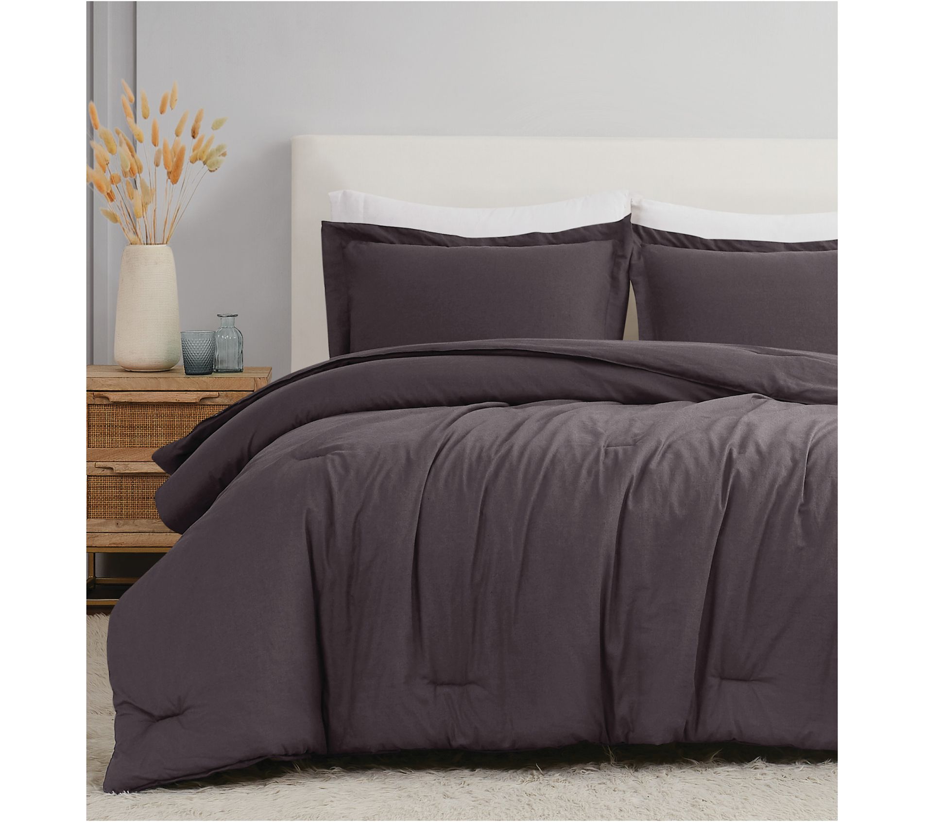 Brooklyn Loom Flax Linen King 3-Piece ComforterSet