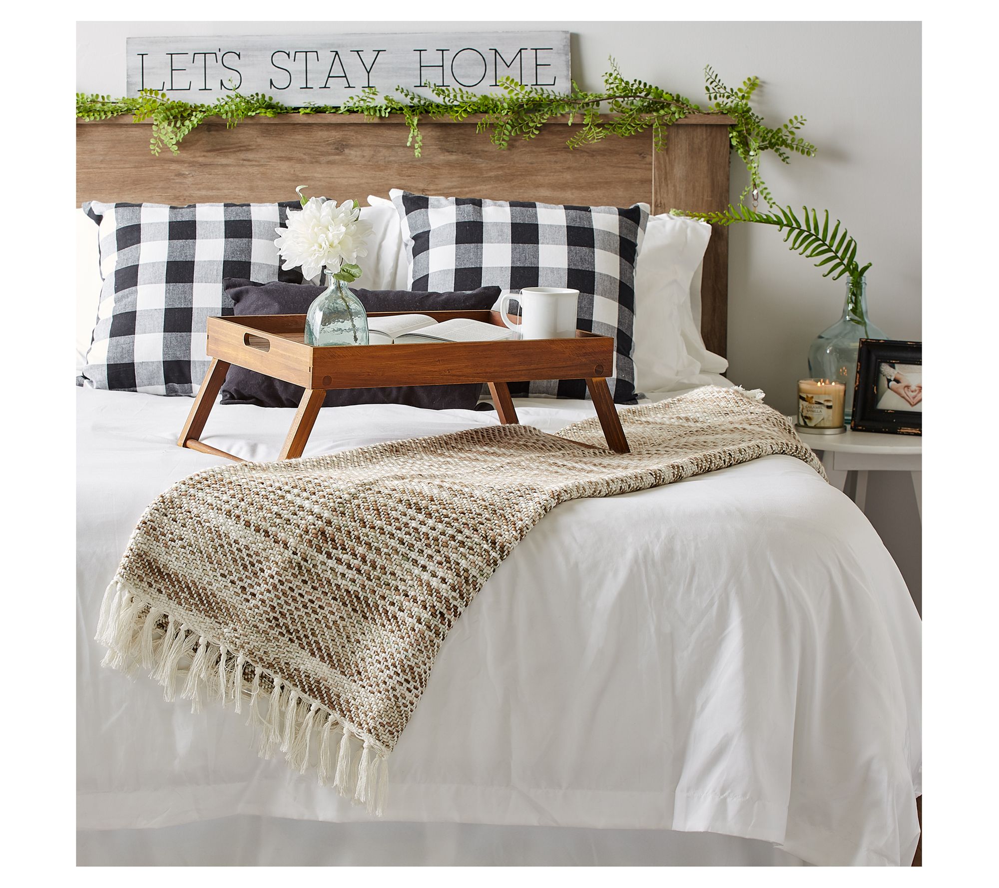 Design Imports Diagonal Stripe Acrylic Throw - QVC.com