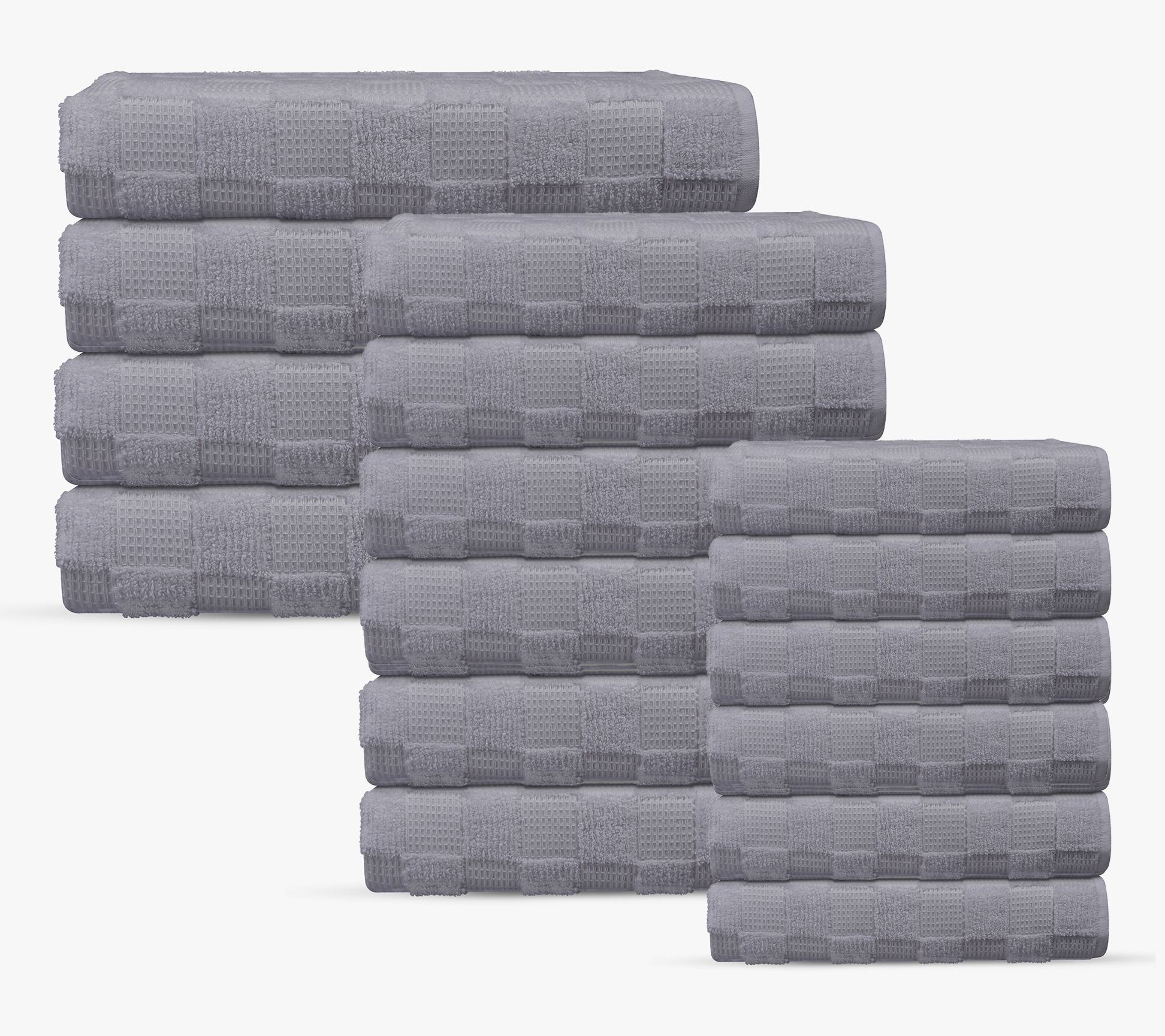 Depera Home Waffle Terry 16 pcs Turkish TowelsSet