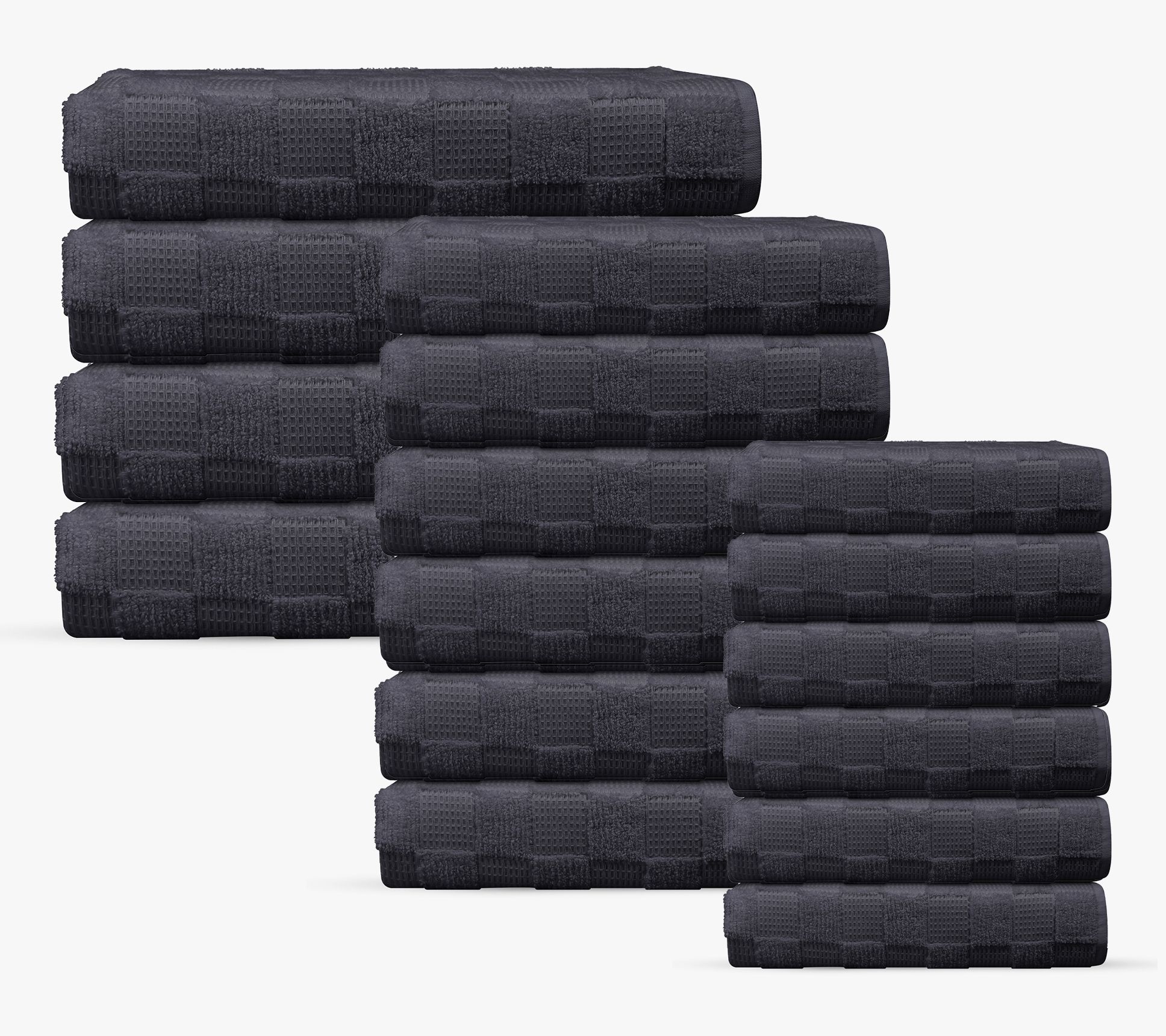 Depera Home Waffle Terry 16 pcs Turkish TowelsSet