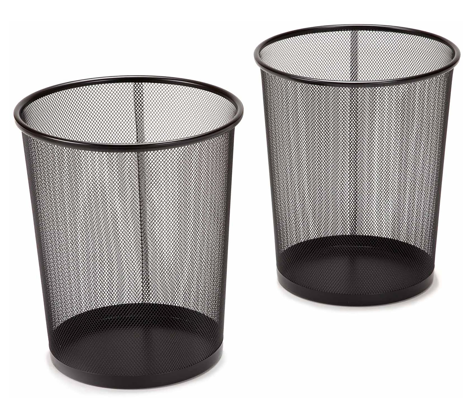 Seville Classics 6 Gal. Round Mesh WastebasketBin (2-Pack)