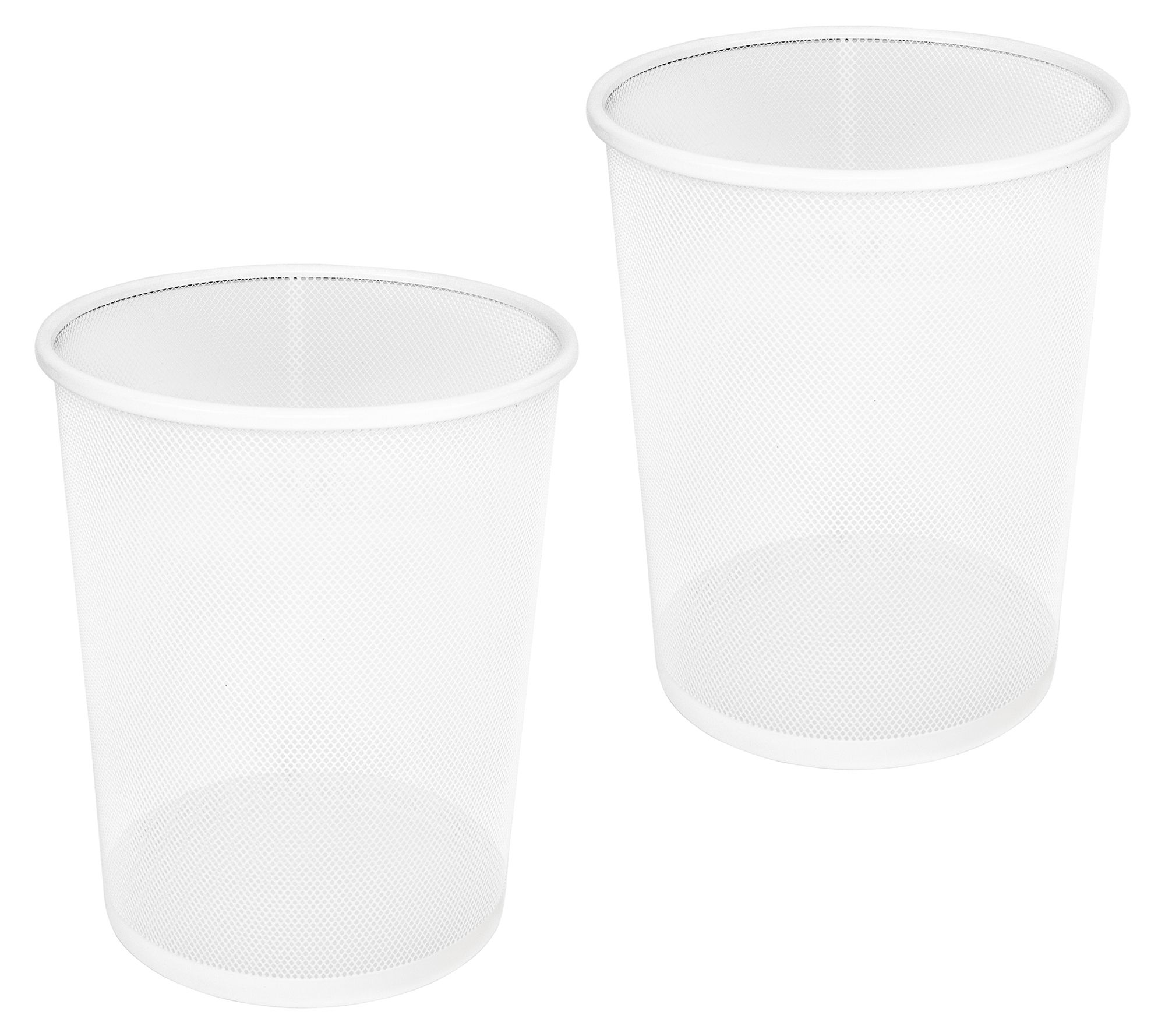 Seville Classics 6 Gal. Round Mesh WastebasketBin (2-Pack)