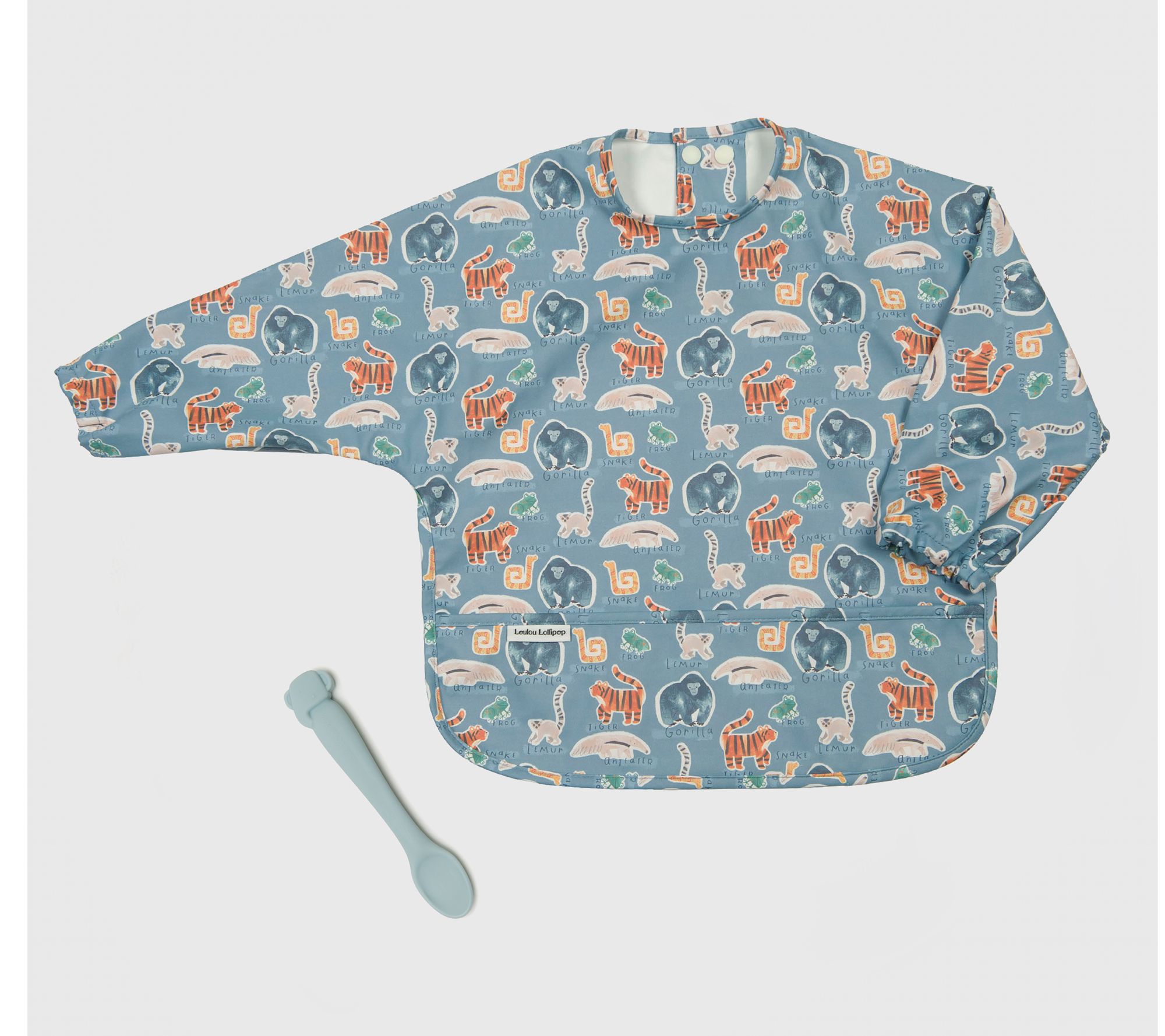 Loulou Lollipop Long Sleeve Bib and Spoon Set