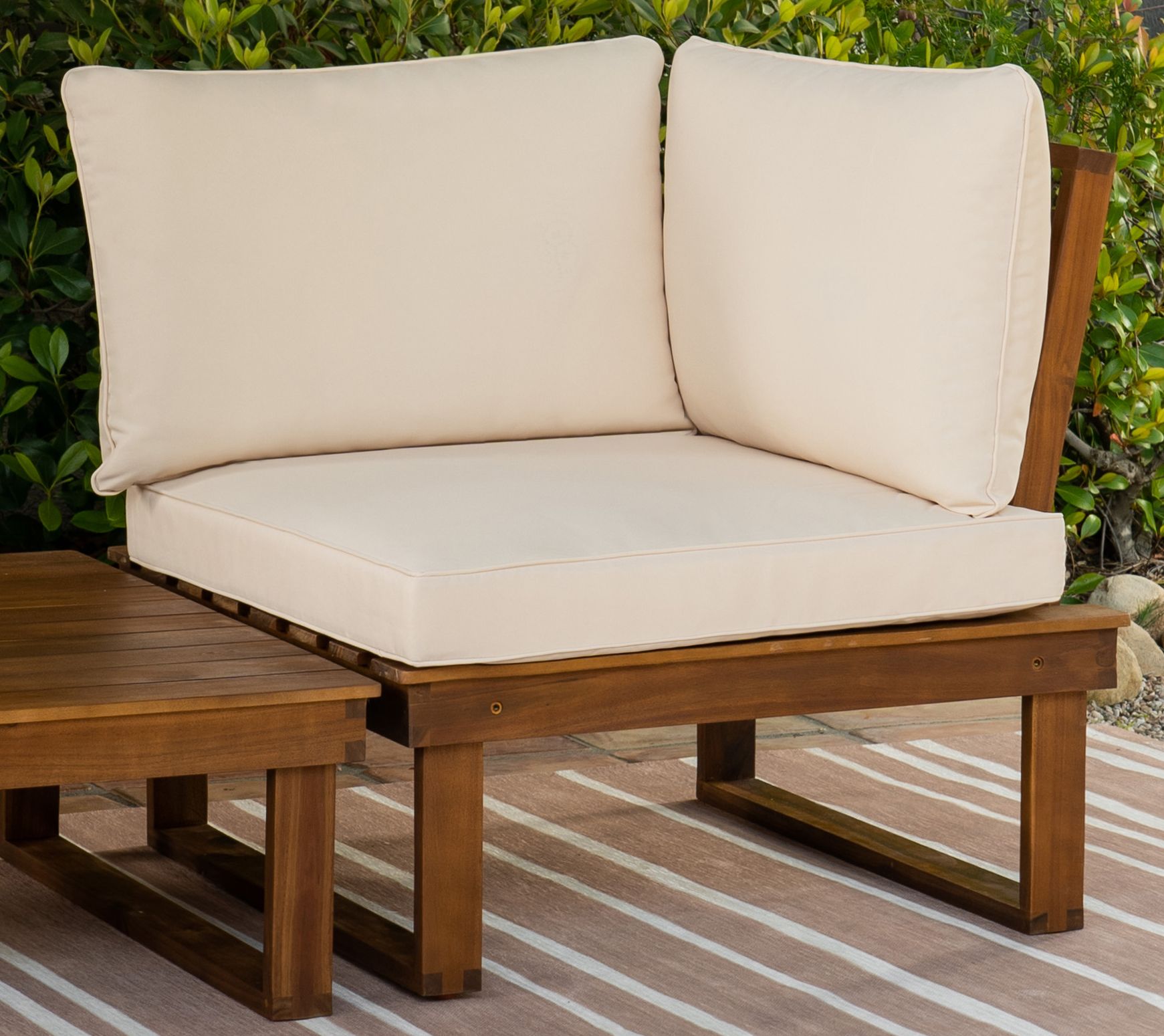 Linon Home Skypark Outdoor Table and Corner Chair