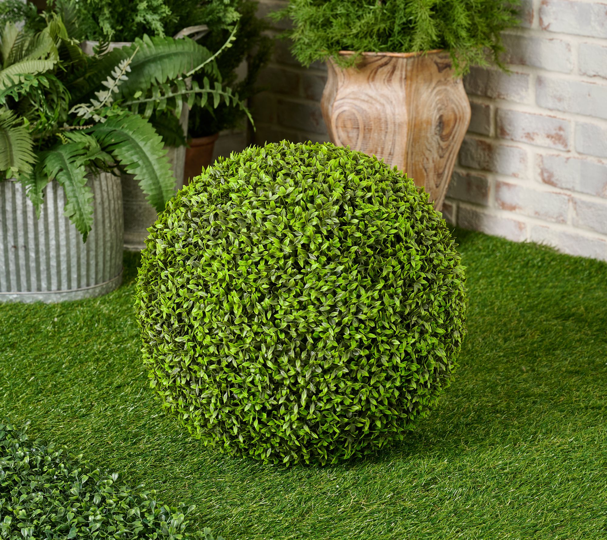 "As Is" Wicker Park Oversized Indoor/Outdoor Faux Floral Sphere