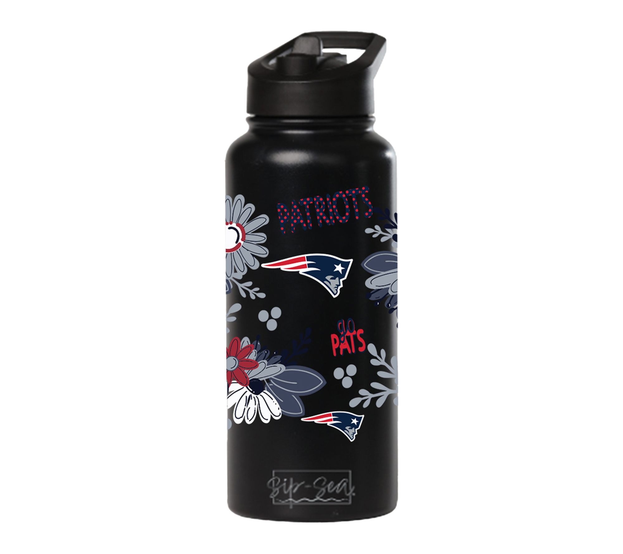 The Memory Company NFL 32oz Water Bottle w/Straw Lid, Floral