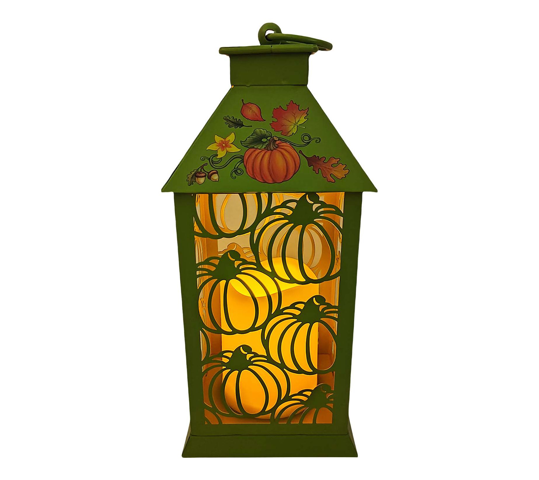 "As Is" Temp-tations Seasonal 11" Lantern with Cutouts