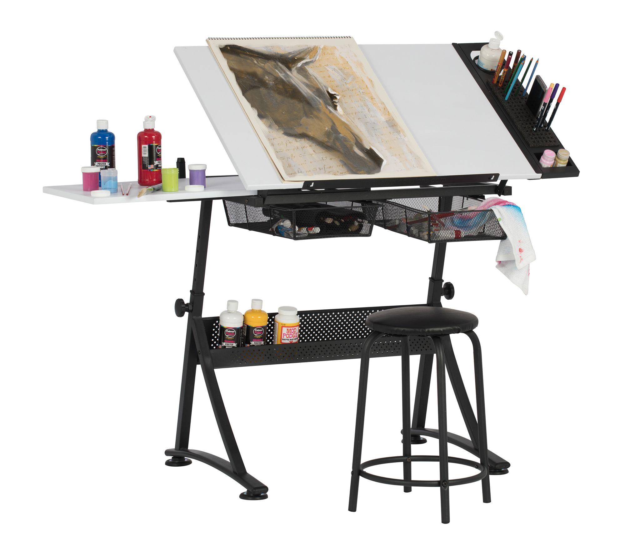 Studio Designs Fusion Craft Center, Drafting Table with Stool