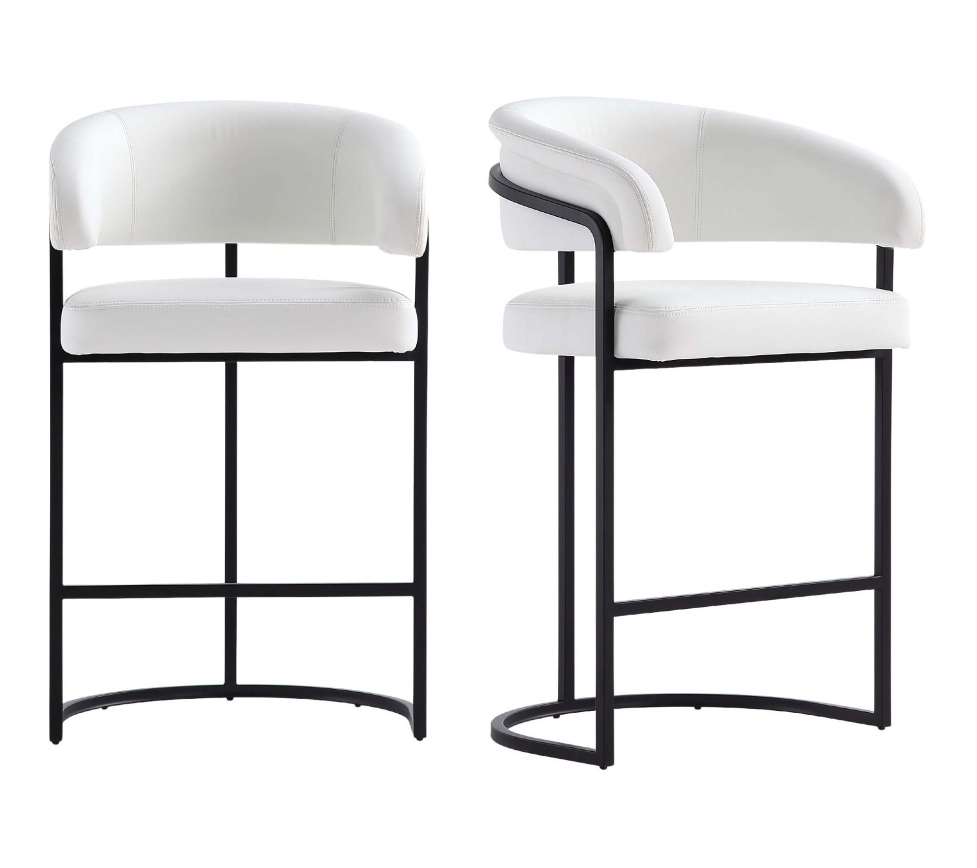 Manhattan Comfort Augusta Upholstered Counter Stool - Set of 2