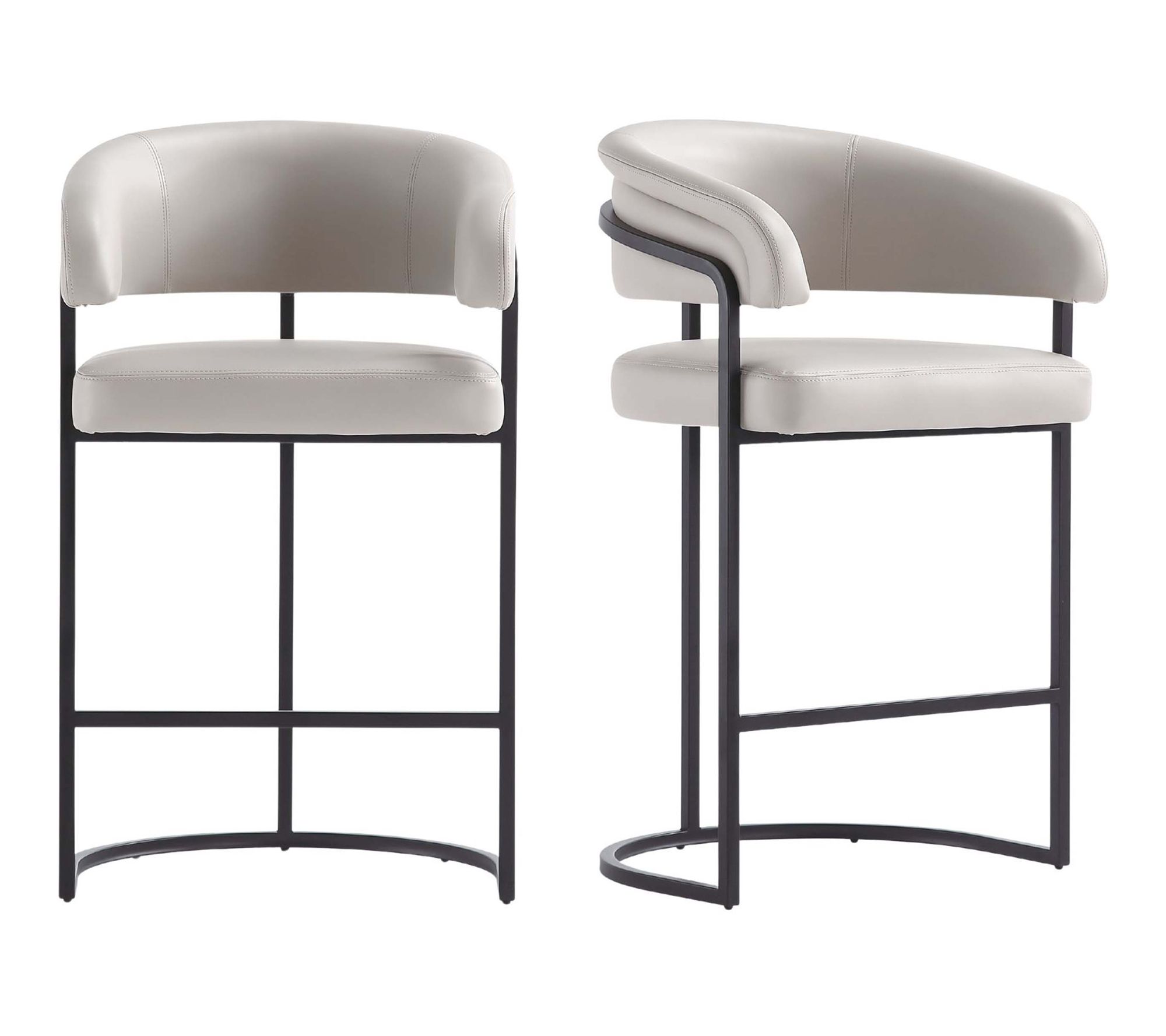 Manhattan Comfort Augusta Upholstered Counter Stool - Set of 2