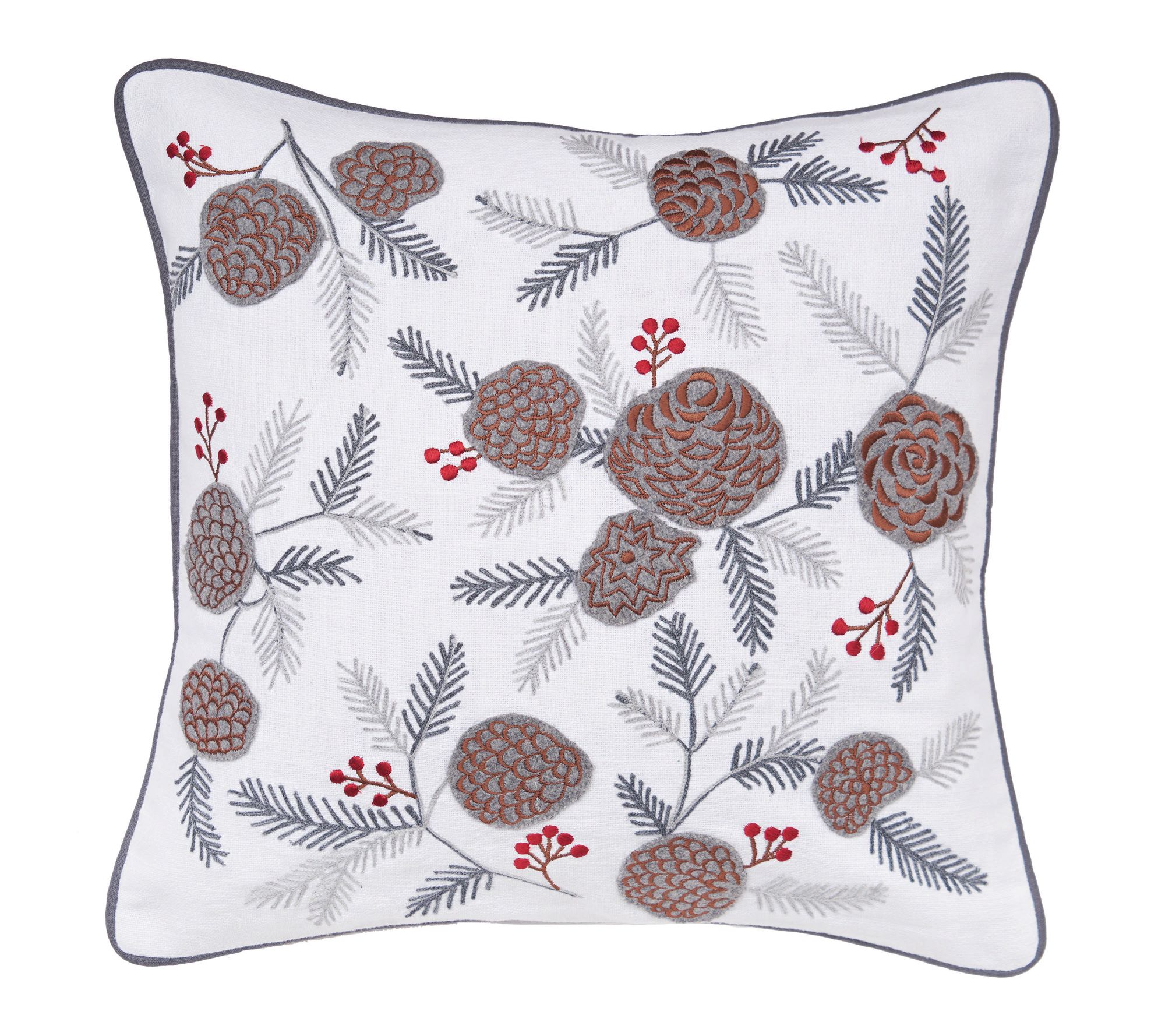 C&F Home Pinecone & Berries Pillow