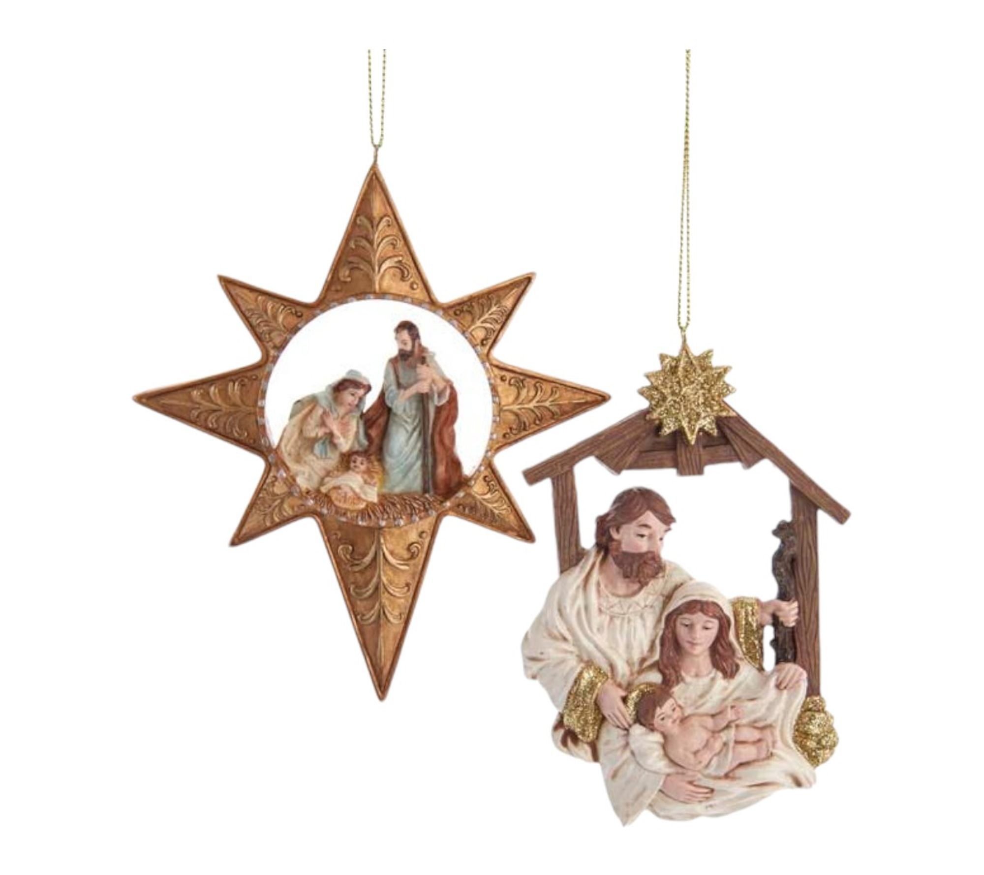 RC Home Decor -5.5â   Nativity Holy Family Ornaments - Set of 2