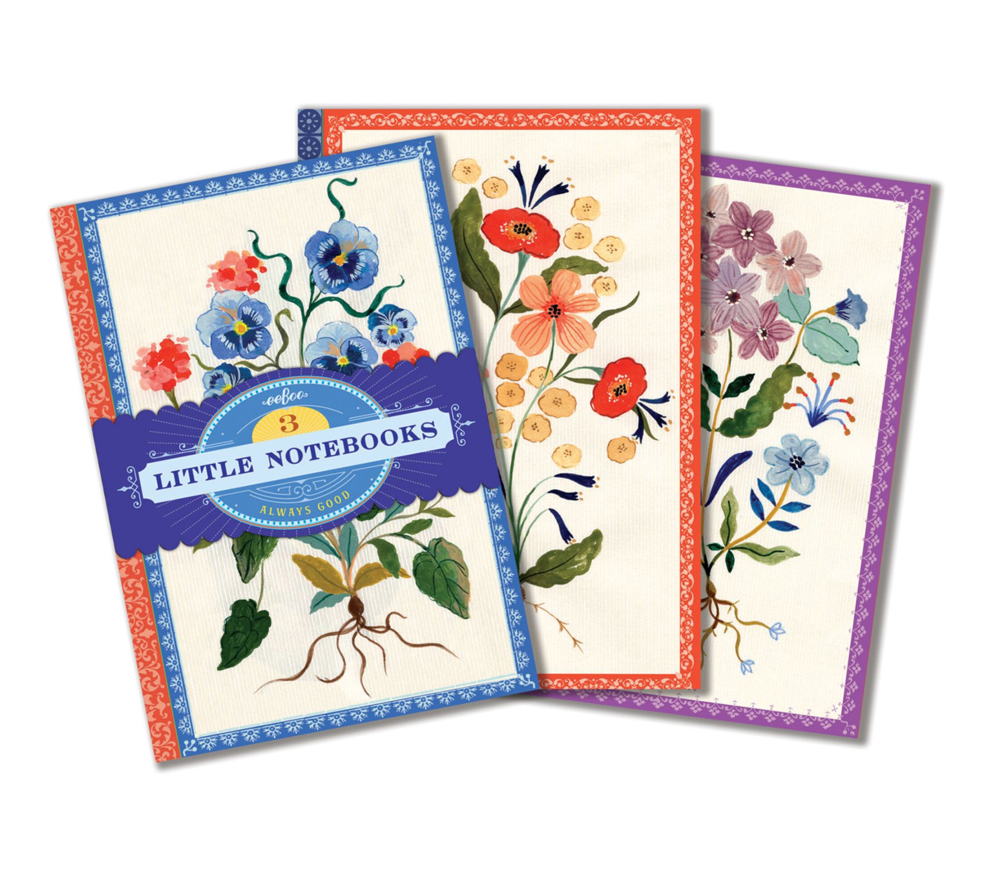 eeBoo Little Notebooks Set of 3 Nature Themed Journals