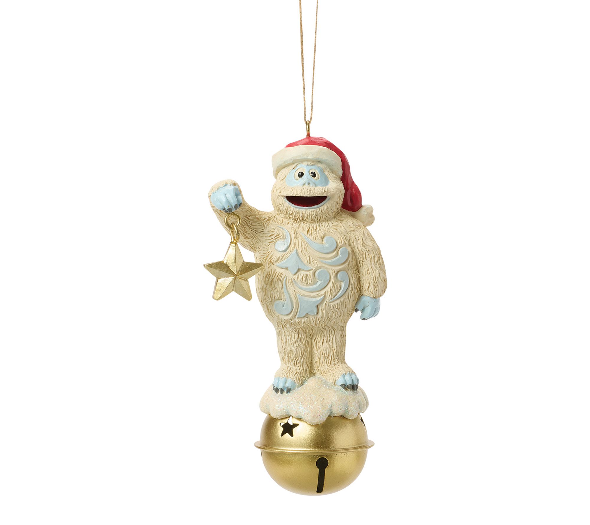 Jim Shore Rudolph Bumble on Bell Hanging Ornament 4.8in