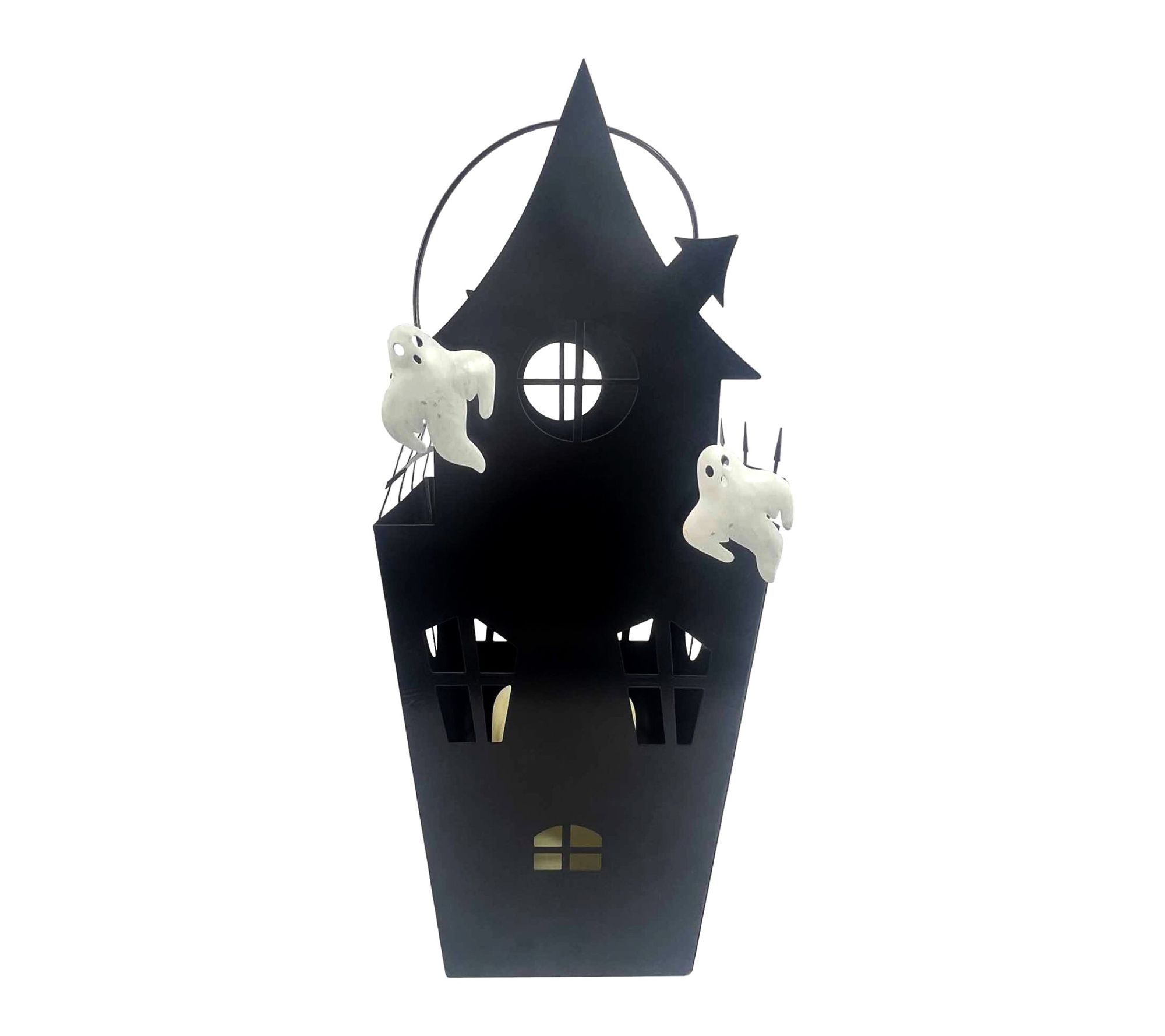 Haunted Hill Farm 15-in. LED Metal Haunted House Decoration
