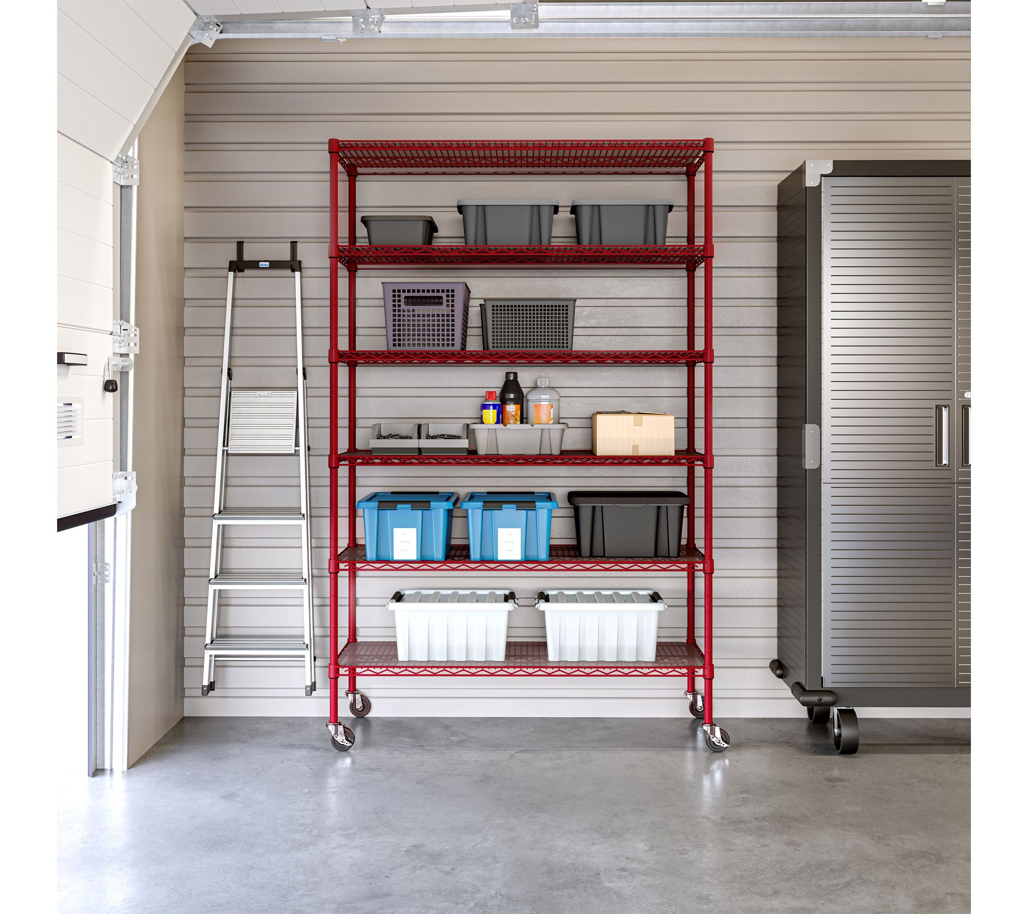 Seville Classics 6 Tier Wire Shelving, 48" W x 18" D x 75.5" H