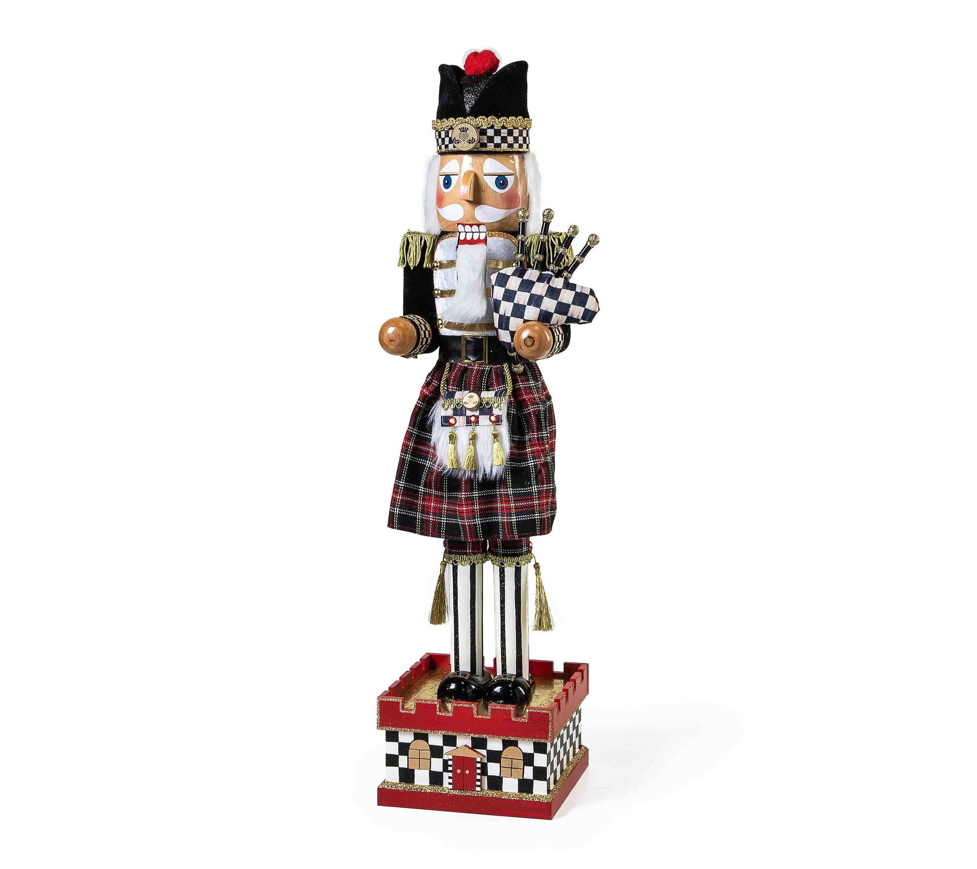 MacKenzie -Childs Tartastic Bagpiper Nutcracker