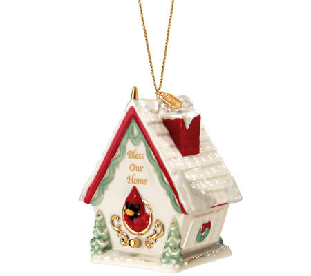 LENOX 2010 BLESS OUR HOME ORNAMENT Bird House NEW in BOX