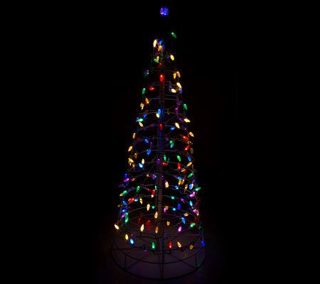 4' Pre-Lit Collapsible Outdoor Christmas Tree with LED Lights - QVC.com
